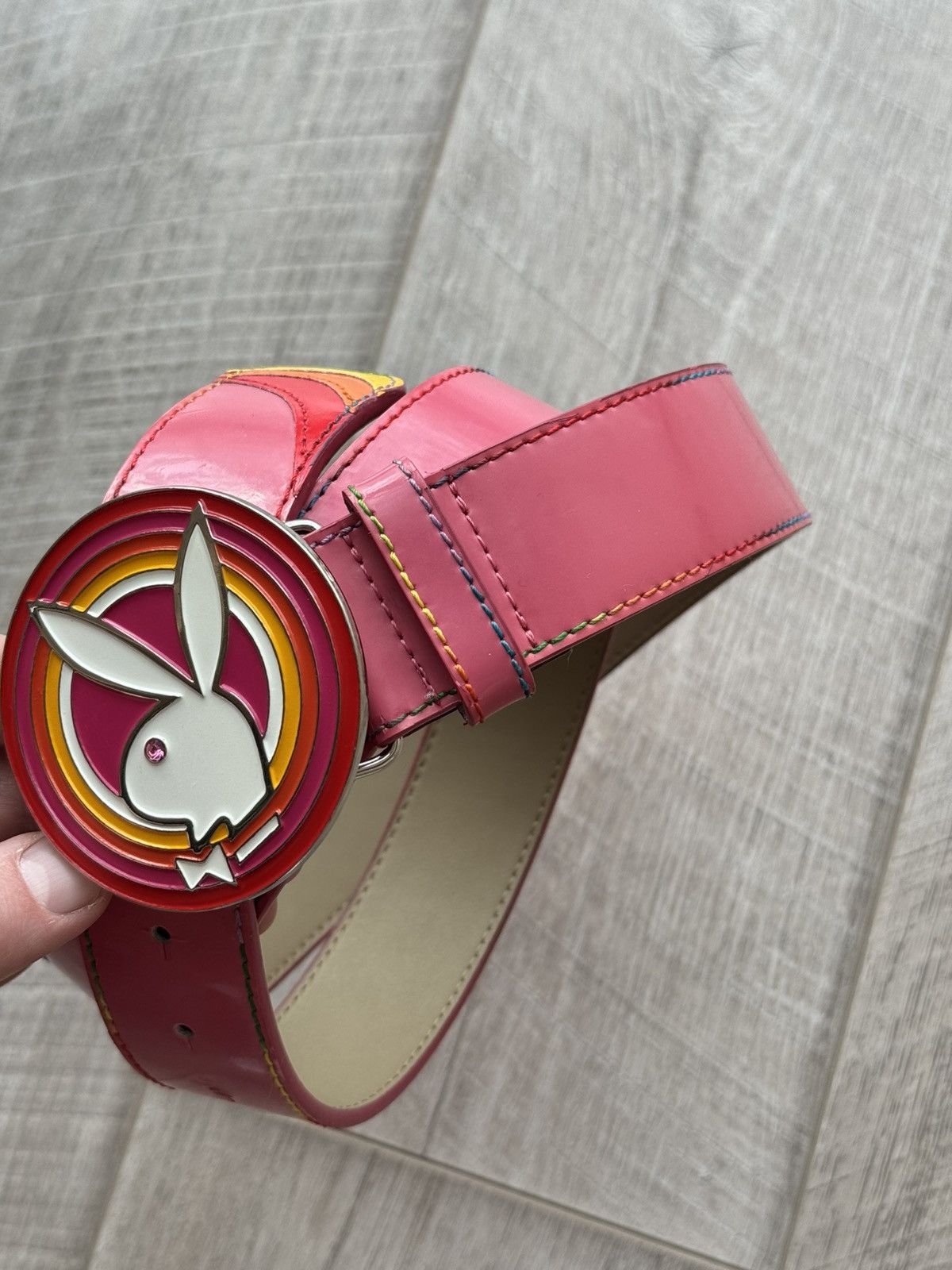 If Six Was Nine VINTAGE PLAYBOY JAPANESE BELT ALT GOTH PUNK RAVE KANYE STYLE Size ONE SIZE - 3 Thumbnail