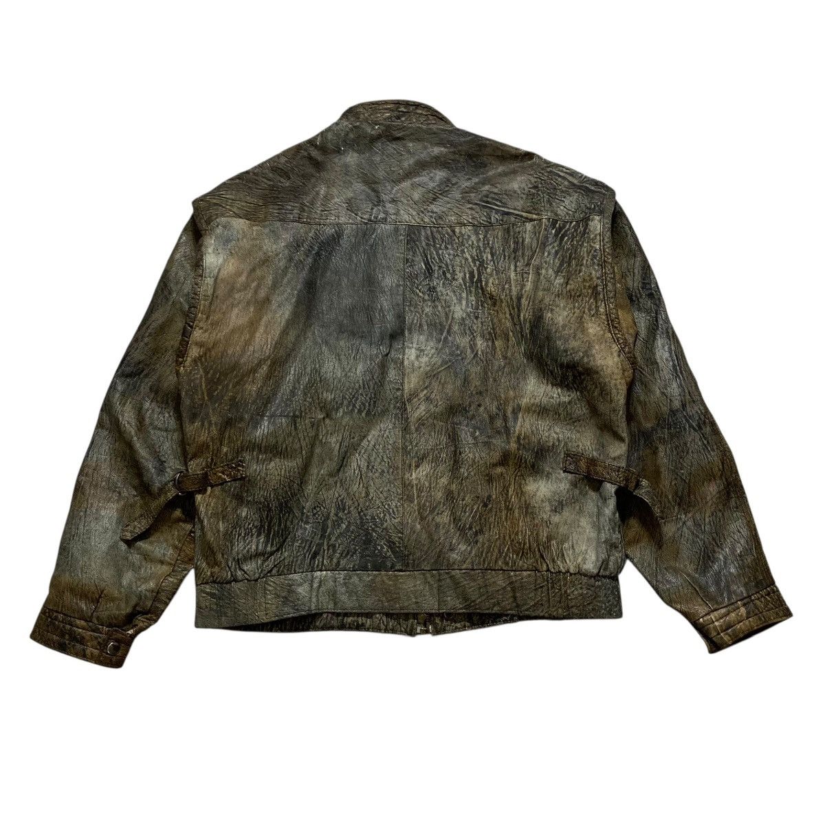 Ekam Vintage 90s Unknown Leather Jacket Boxy Rare Design Japanese Size US L / EU 52-54 / 3 - 2 Thumbnail