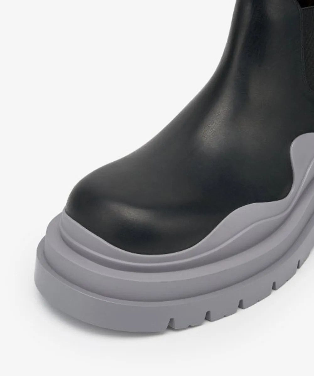 Bottega Veneta o1n1vont0125 Tire Ankle Chelsea Boots in Black Size US 11 / EU 44 - 5 Thumbnail