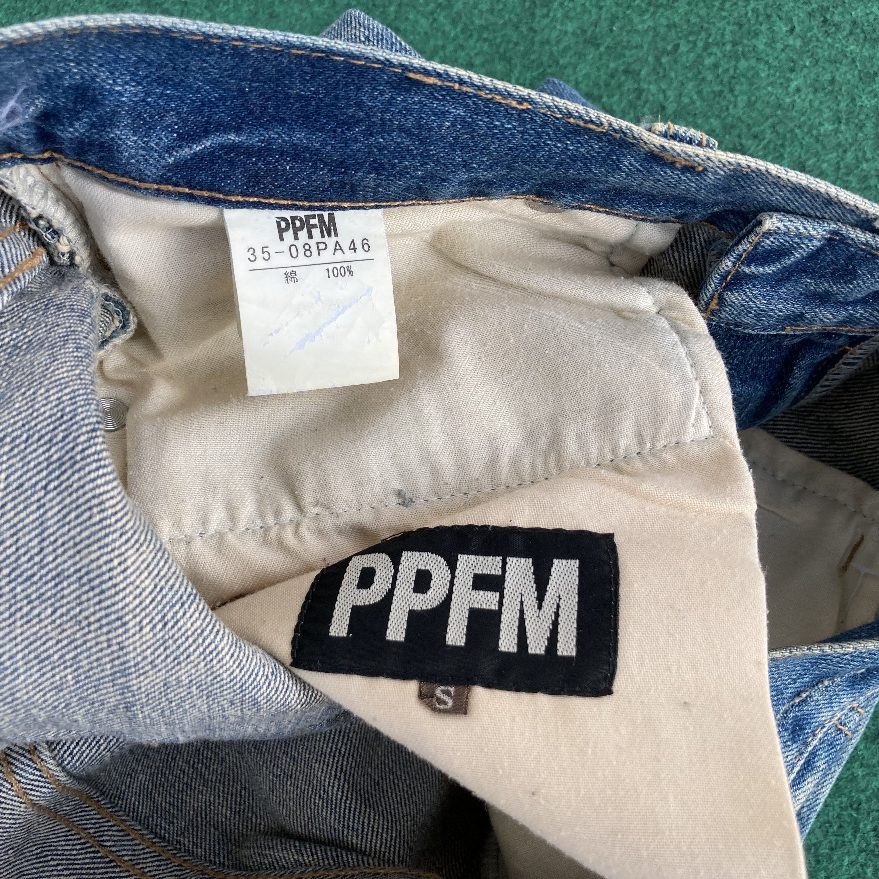 Designer × Japanese Brand × PPFM Vtg PPFM Patchwork Japan Denim Streetwear 30 Pant Jeans Size US 30 / EU 46 - 6 Thumbnail