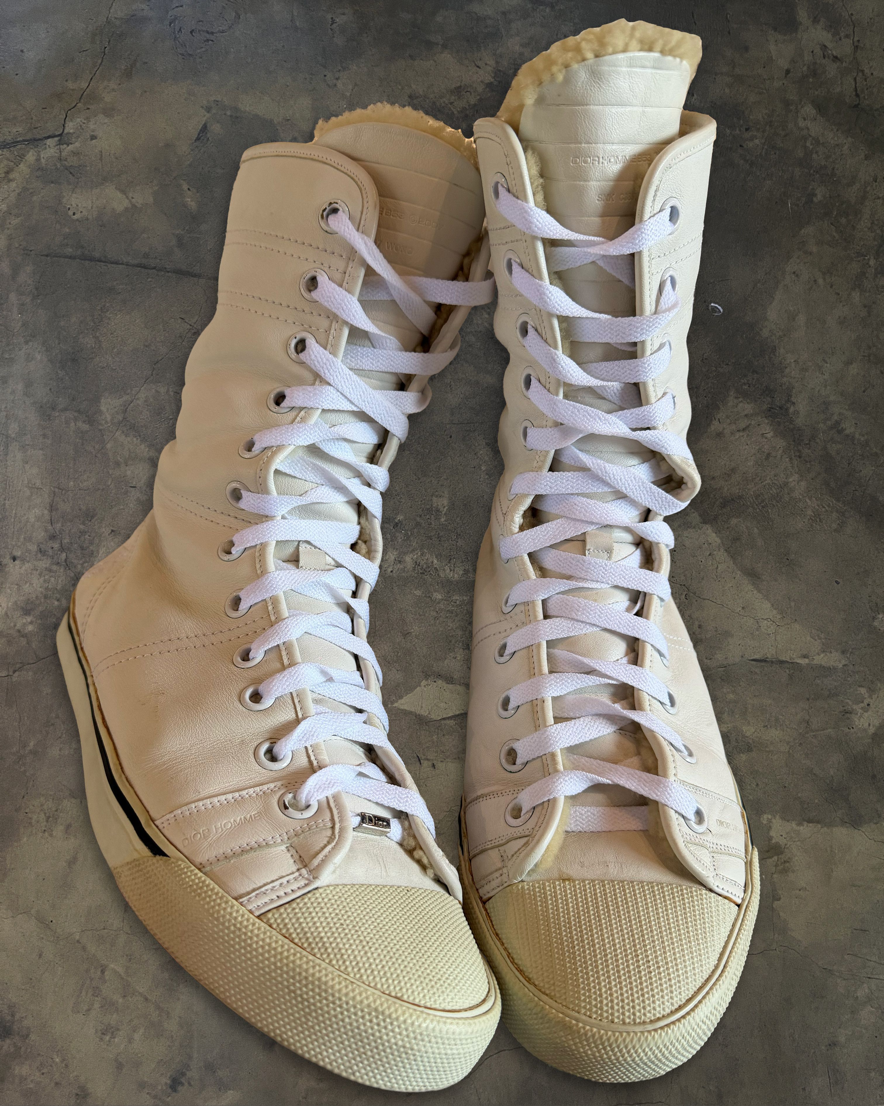 Dior 2007 VOTC Dior Homme B48 Hi Top Leather Sneakers Shoes 45