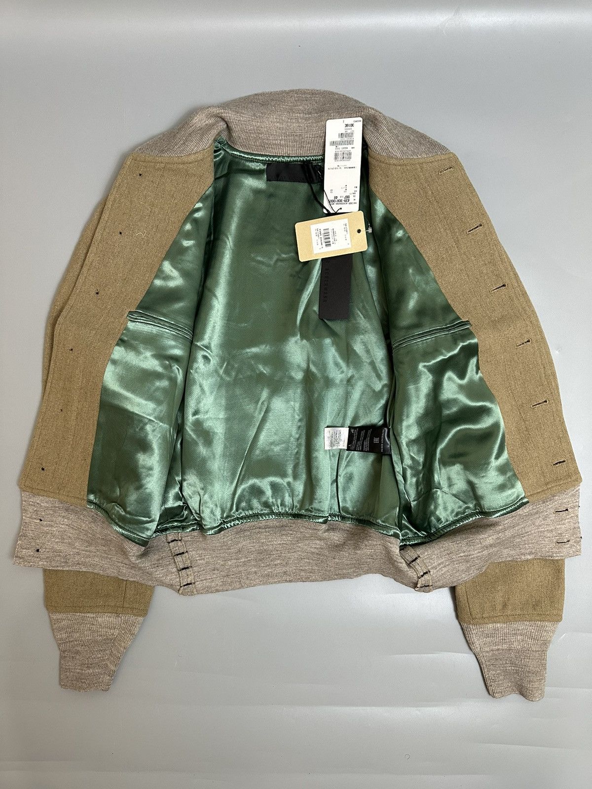 Haider Ackermann NWT Haider Ackermann Beige Embroidered Aviator Bomber Jacket Size US M / EU 48-50 / 2 - 9 Thumbnail