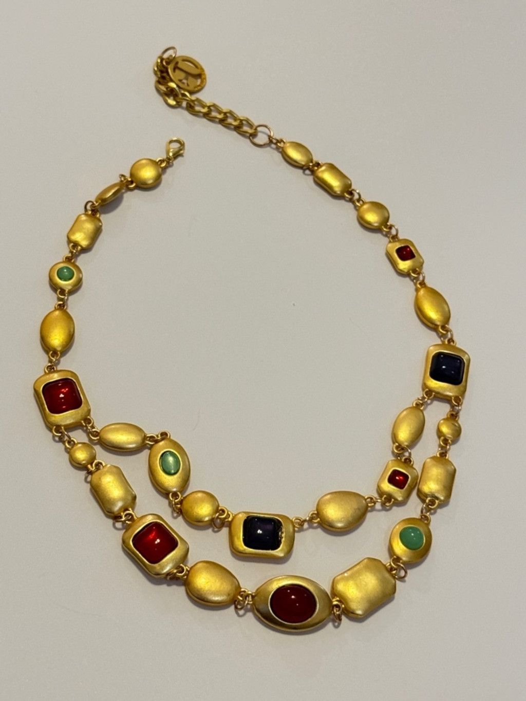 Neiman Marcus Luxury Gold Multi-Stone Double Strand Necklace | NEW Size ONE SIZE - 2 Thumbnail