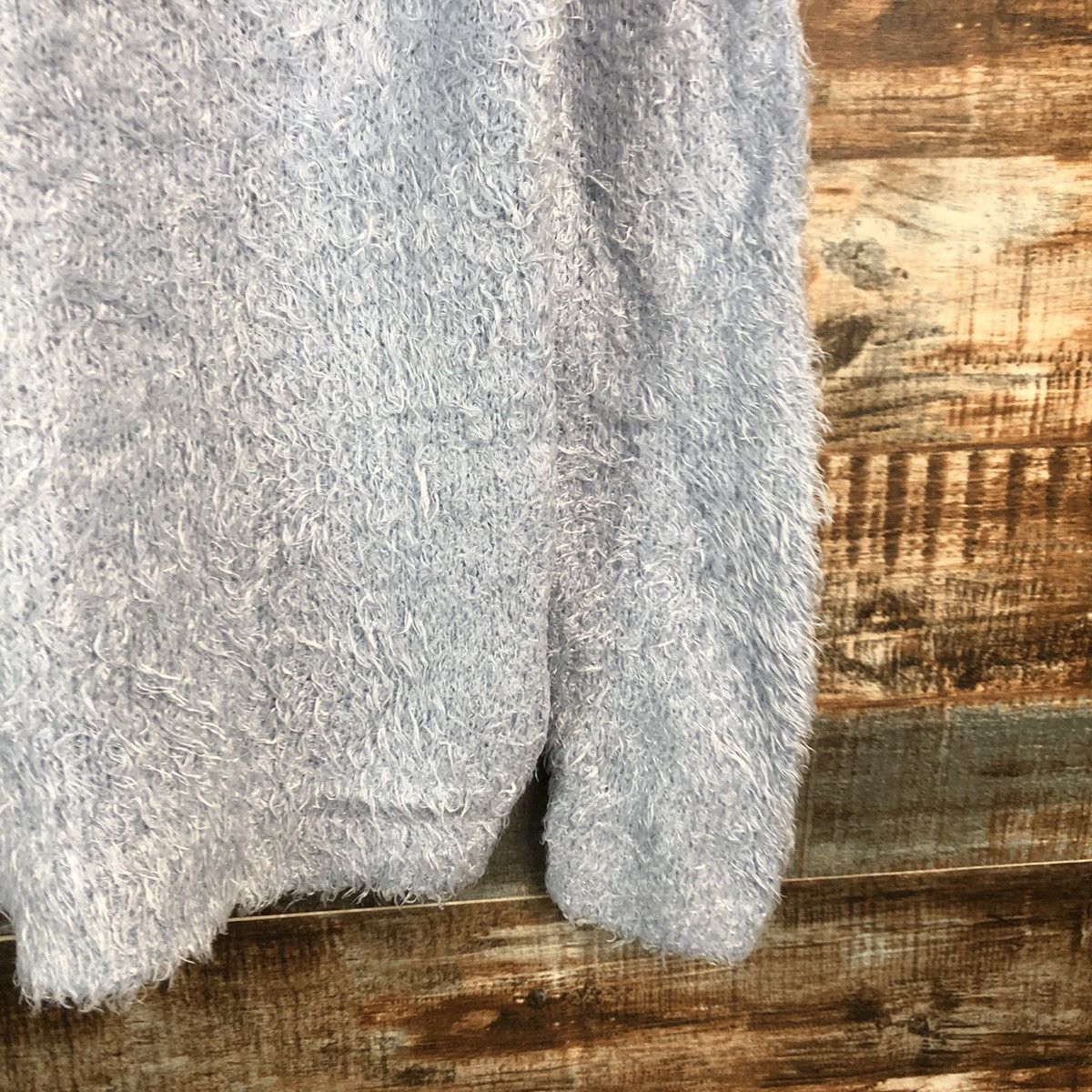 Homespun Knitwear × Japanese Brand DLL Double Focus Blue shaggy fur mohair Knitwear #C054 Size US L / EU 52-54 / 3 - 8 Thumbnail