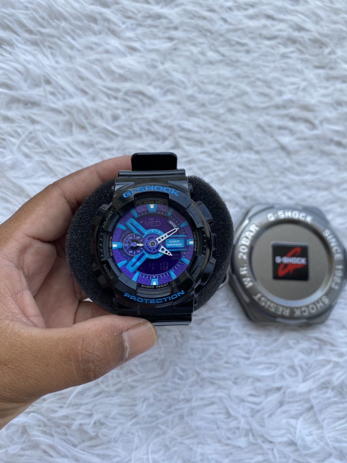 Casio Casio G-SHOCK GA-110HC-1A Black Blue Purple Watches Size ONE SIZE - 5 Thumbnail