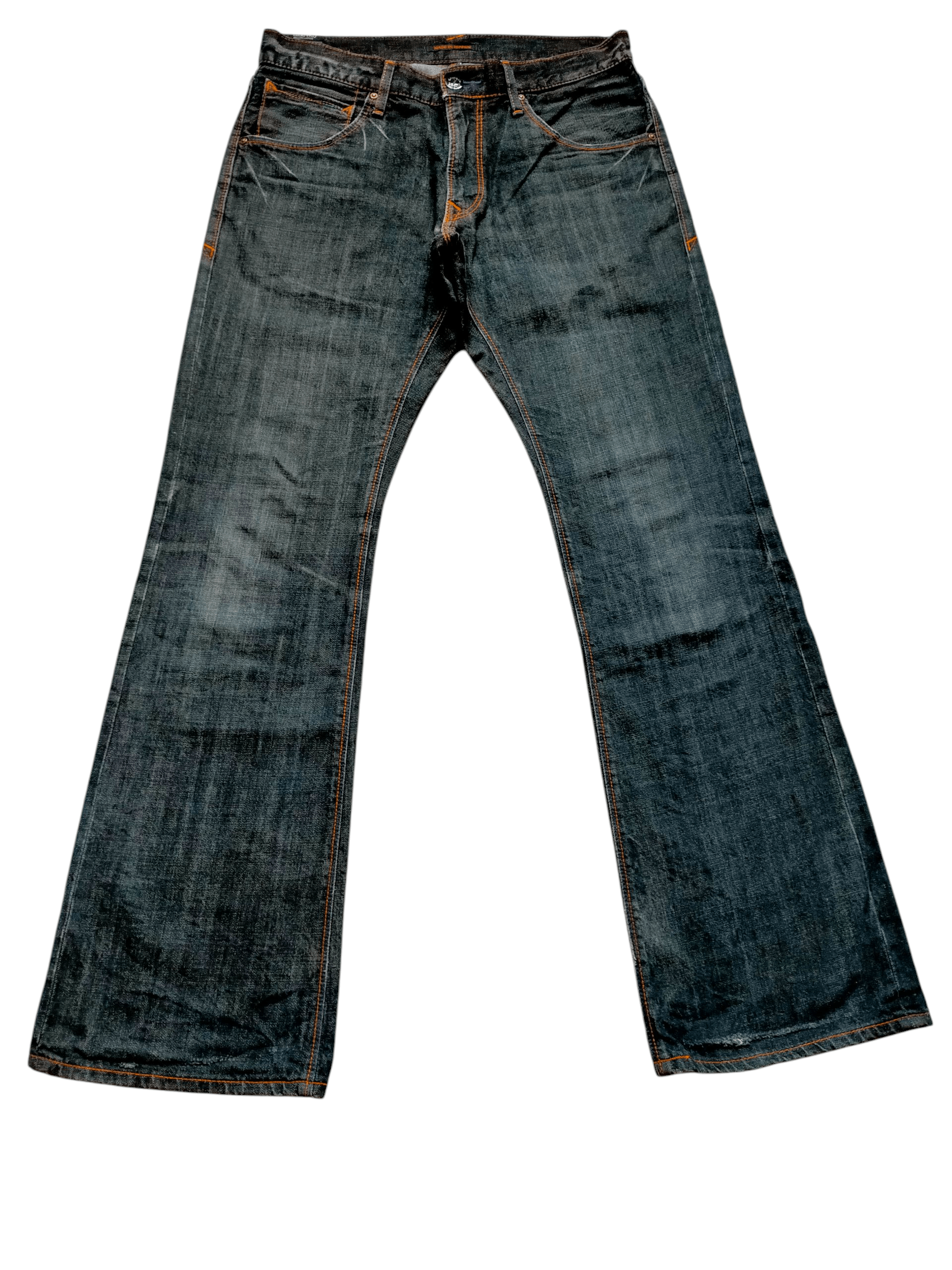 Hysteric Glamour × Japanese Brand Flare Jeans Union Made Blue Way Black Japan Boot cut Denim Size US 33 - 2 Thumbnail