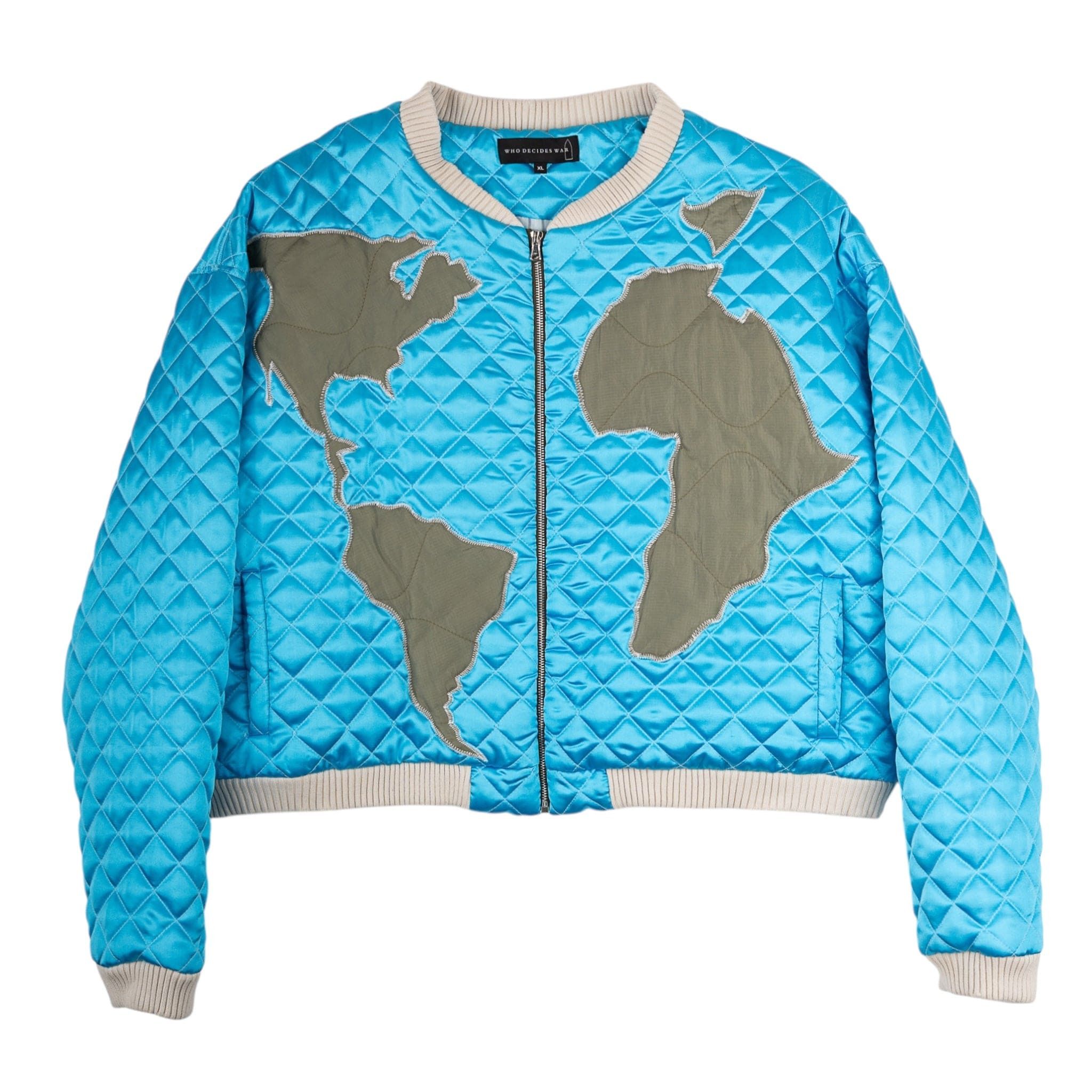 Who Decides War Global Grid Bomber Jacket Blue Multi Size US XL / EU 56 / 4 - 1 Thumbnail