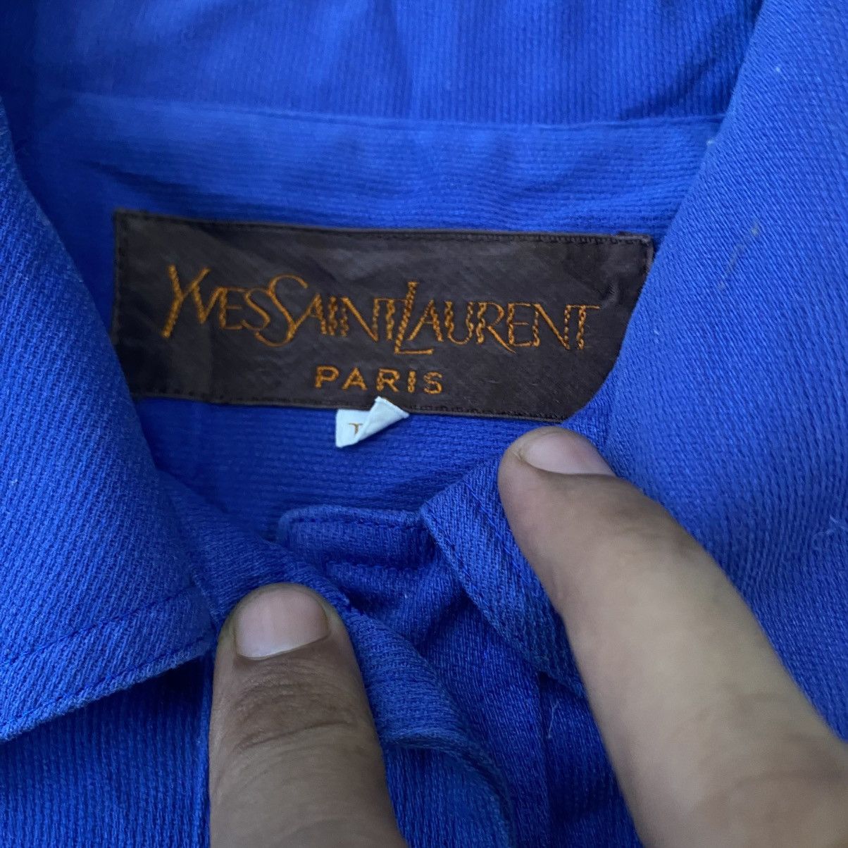 Yves Saint Laurent ‼️LAST DROP‼️YSL French Work Jacket Blue Vintage YSL Paris Size S / US 4 / IT 40 - 15 Thumbnail