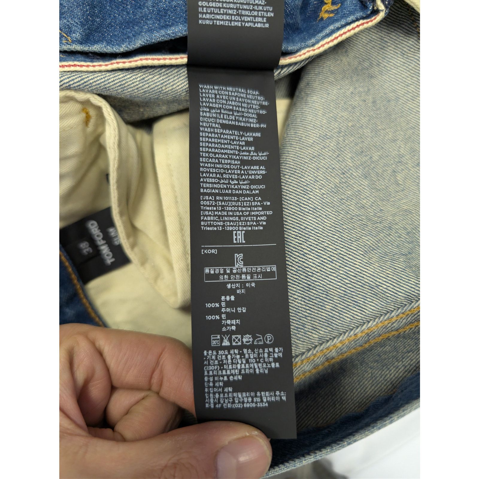 Tom Ford o1rshd1 Slim Denim Jeans in Blue Size US 38 / EU 54 - 17 Thumbnail