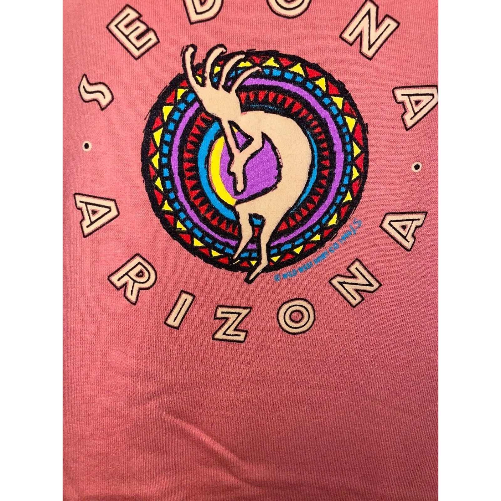 Jerzees Vintage Sedona Arizona Shirt Pink AZ Tee 90s VTG 1996 Large Size US L / EU 52-54 / 3 - 5 Thumbnail