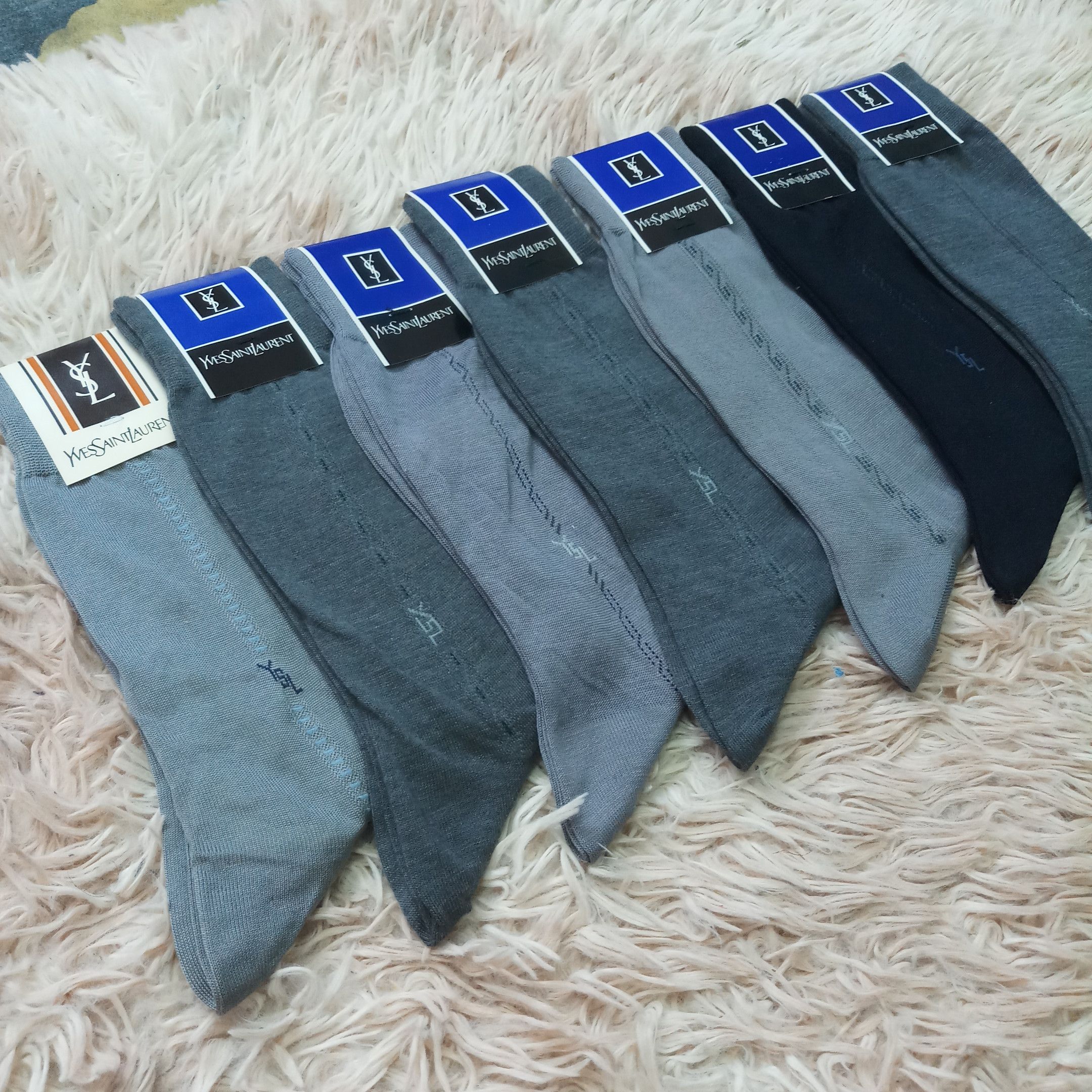 Combo 7pcs Vintage Yves Saint Laurent Socks
