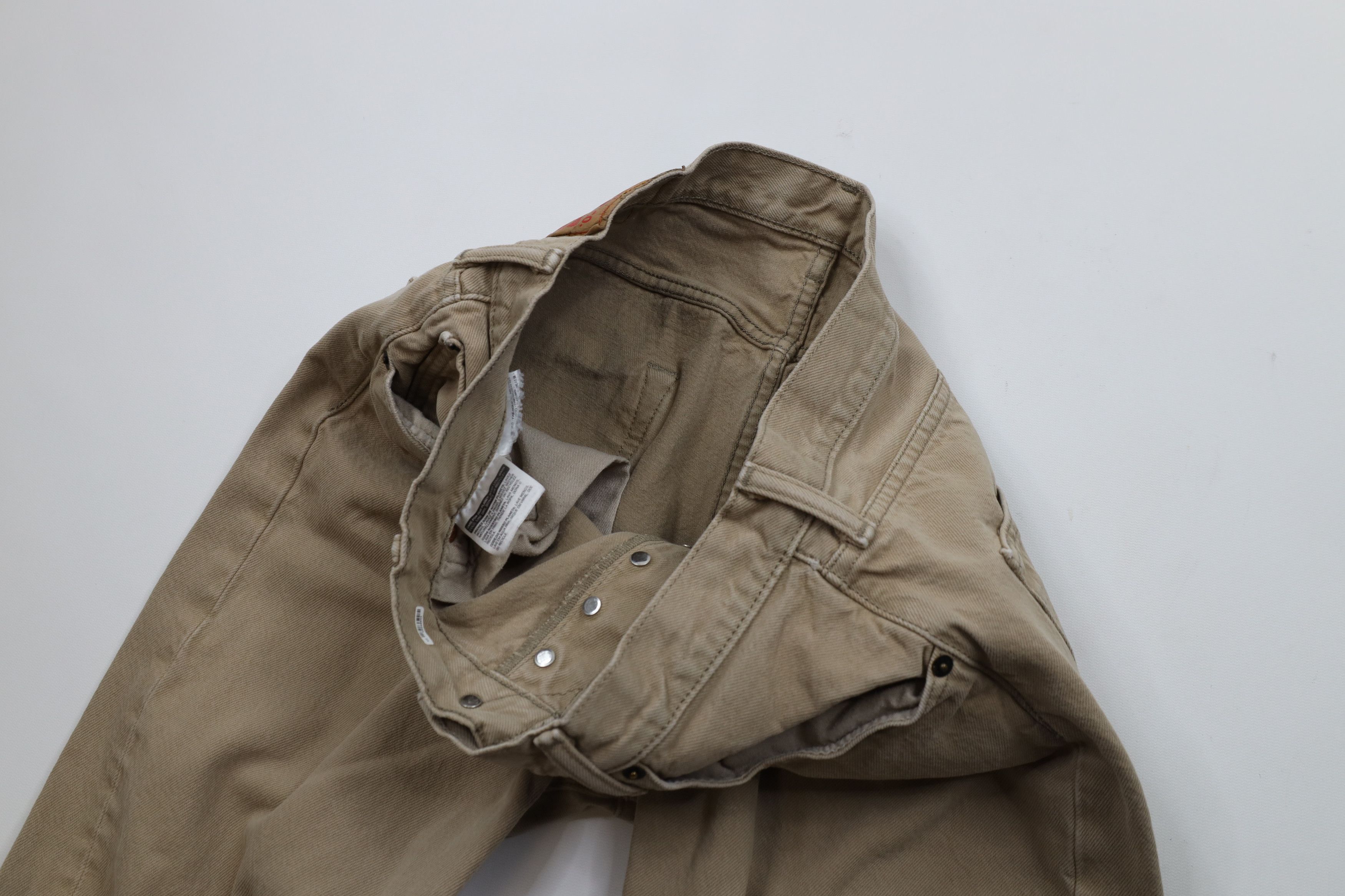 Levi's × Vintage Vintage Y2K Levis 501xx Button Fly Original Fit Jeans Beige Size US 34 / EU 50 - 7 Thumbnail