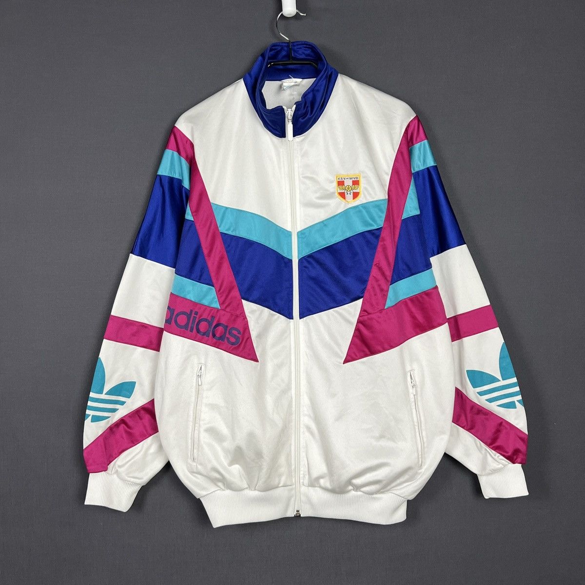 Adidas 80s Adidas KSV wvb Vintage multicolour Track Jacket size L Size US L / EU 52-54 / 3 - 2 Thumbnail