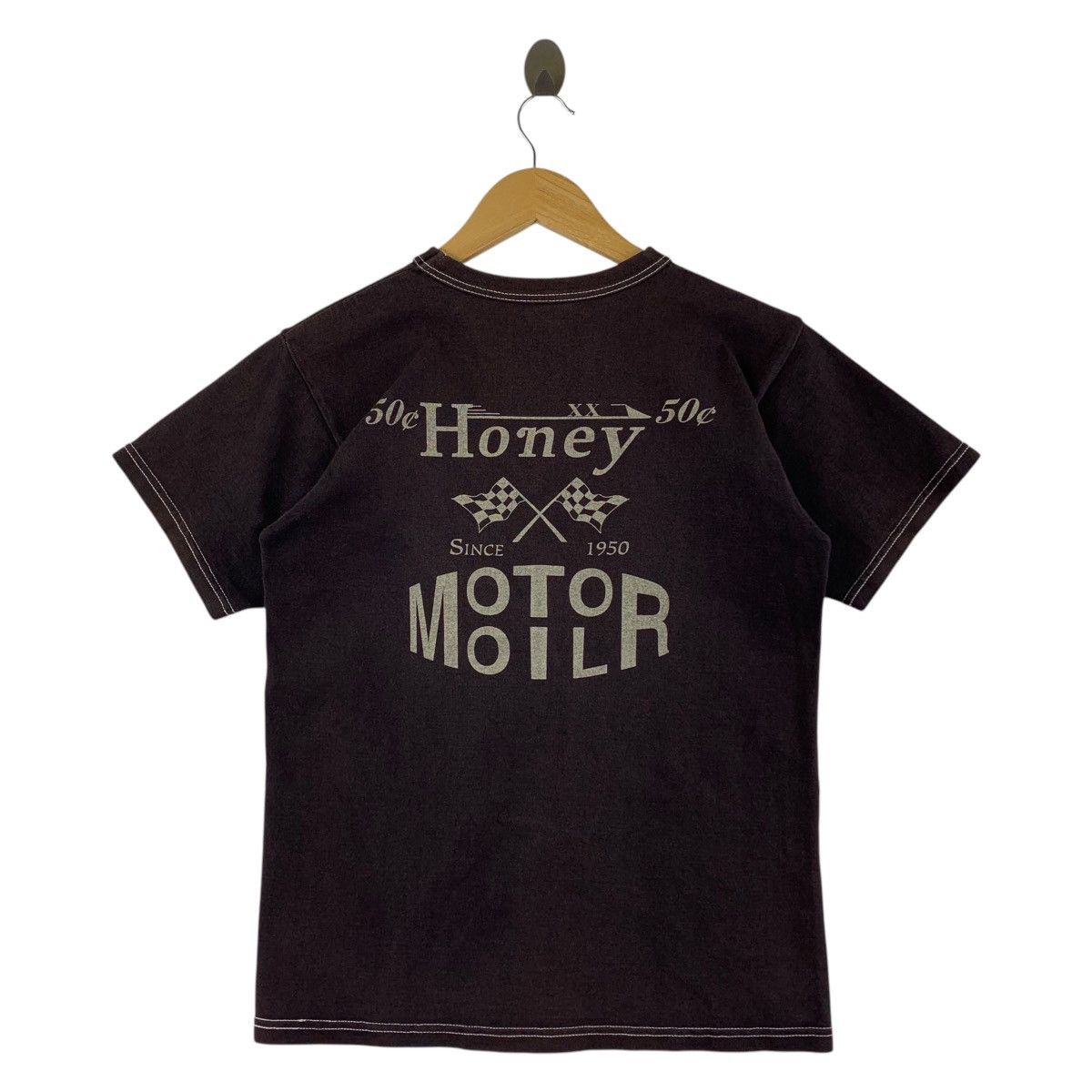Japanese Brand × The Flat Head THE FLAT HEAD honey motor oil back printed tee Size US S / EU 44-46 / 1 - 1 Thumbnail