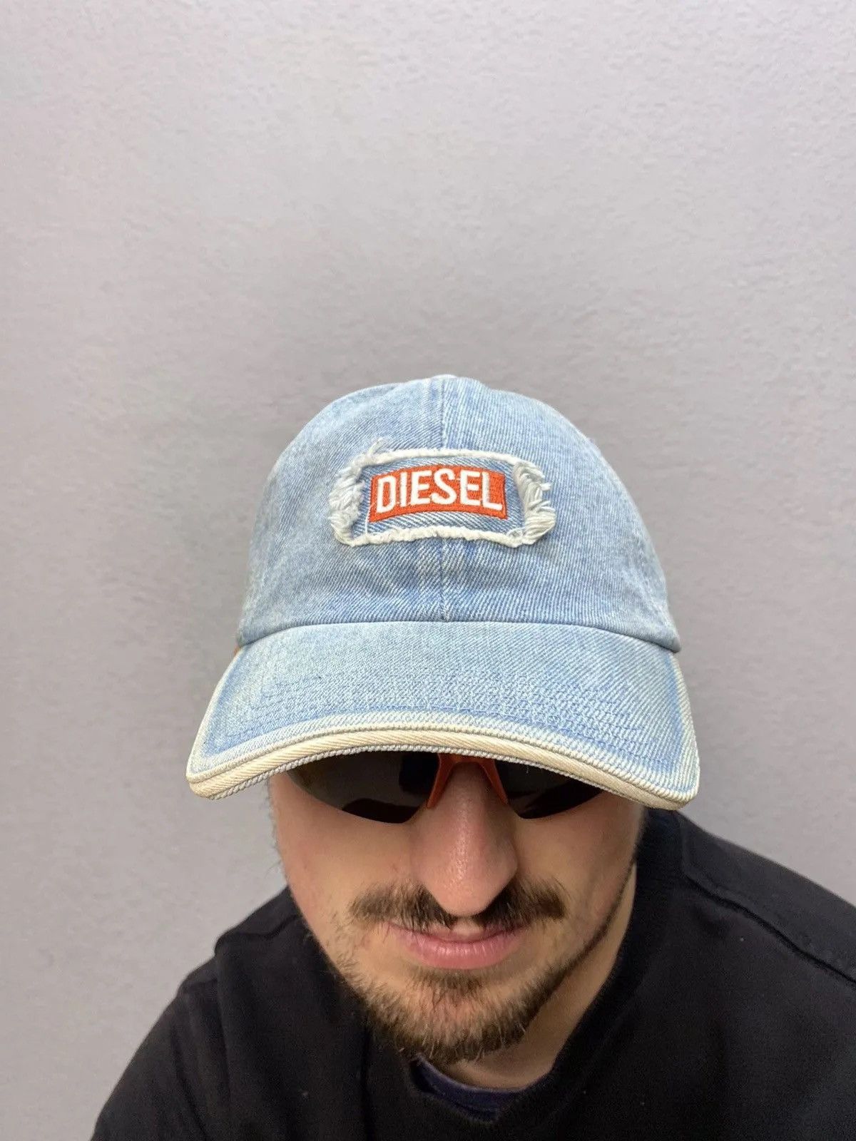Diesel Vintage rare diesel big logo denim distressed hat cap Size ONE SIZE - 1 Thumbnail