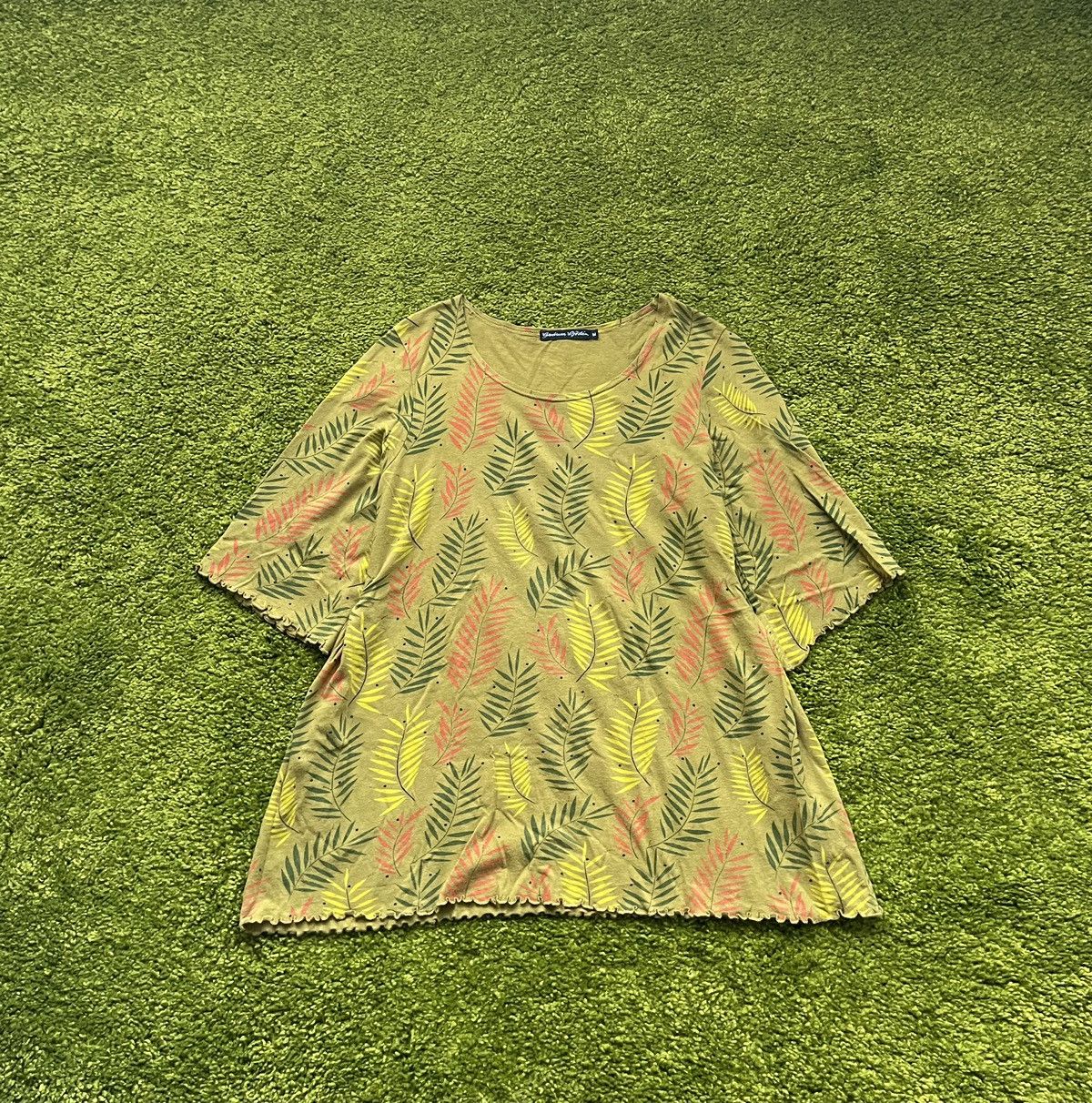 Designer Gudrun Sjoden avant garde floral pattern blouse Size M / US 6-8 / IT 42-44 - 7 Thumbnail