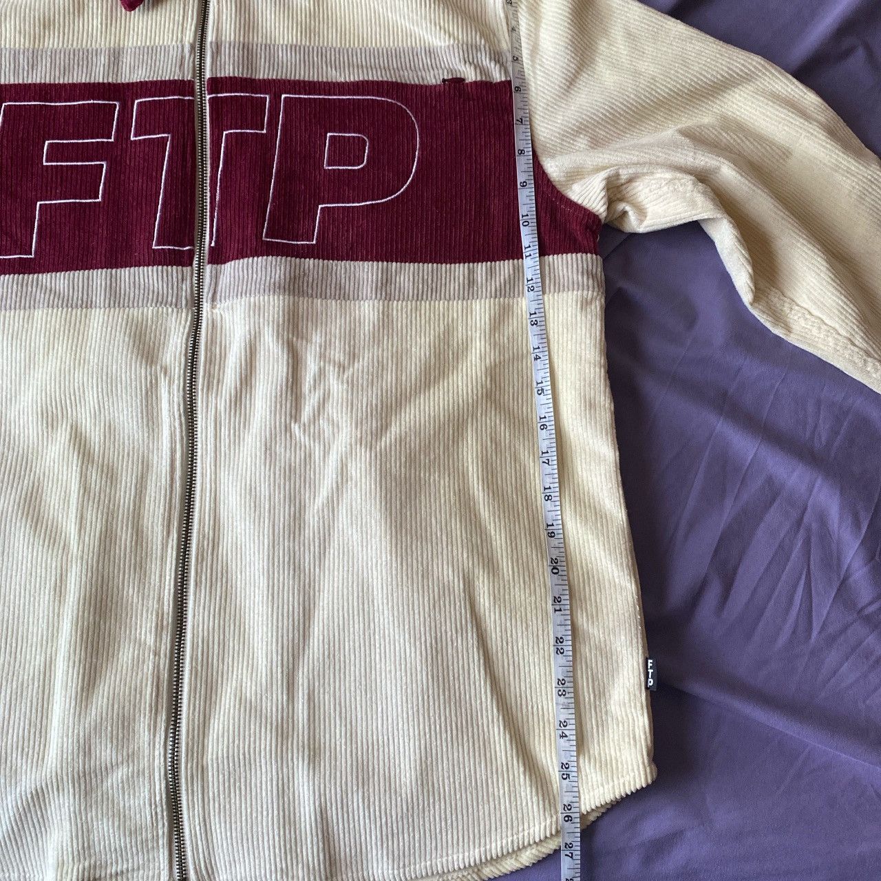 Fuck The Population FTP Cream/Maroon Corduroy Jacket Size US L / EU 52-54 / 3 - 6 Thumbnail