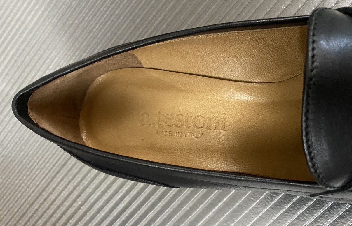 Testoni A.testoni black classic calf moccasin loafer 35.5 NEW Size US 5.5 / IT 35.5 - 2 Thumbnail