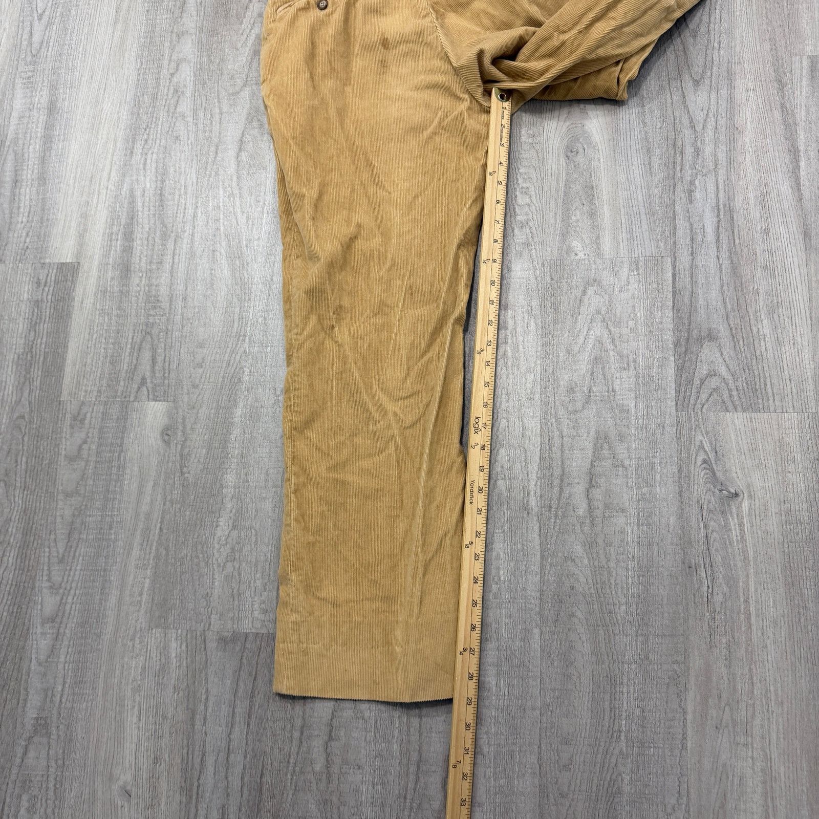 Vintage Vintage Corduroy Pants Men's 33 (Fits 30x29) Tan Flat Front Size US 33 - 10 Thumbnail