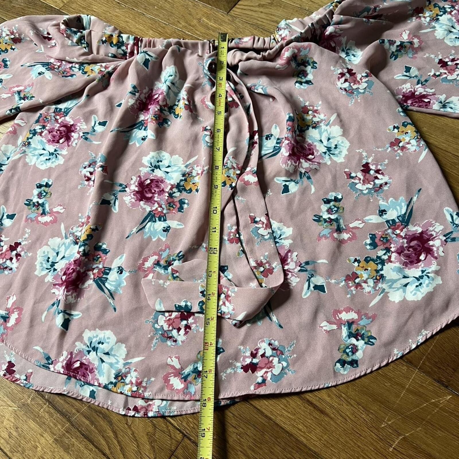 Other Pink Rose Women's Pink and Floral Blouse Size L / US 10 / IT 46 - 4 Thumbnail