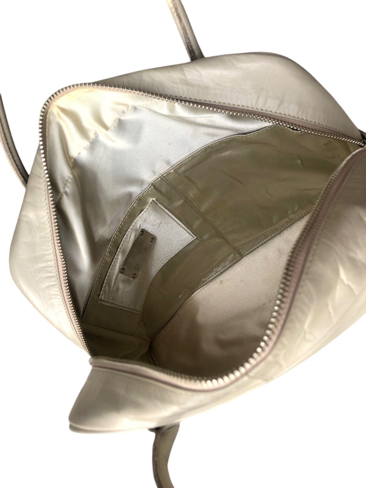 Helmut Lang 🔥Vintage HELMUT LANG Square Cream Archive Designer Tote Bag Size ONE SIZE - 14 Thumbnail