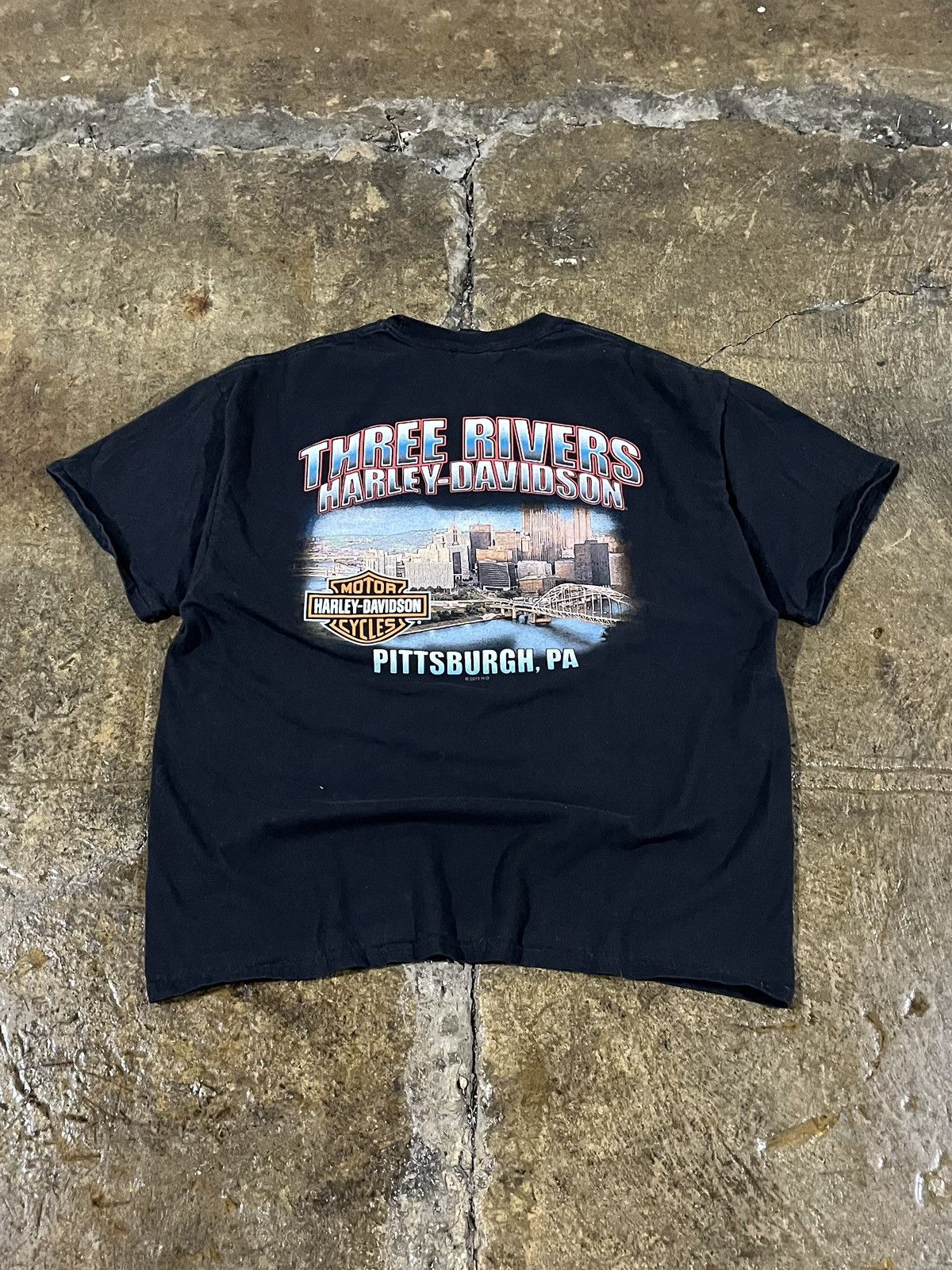 Harley Davidson × Vintage Crazy Vintage Y2K Harley Davidson Logo Biker Skater Tee Size US XL / EU 56 / 4 - 2 Thumbnail