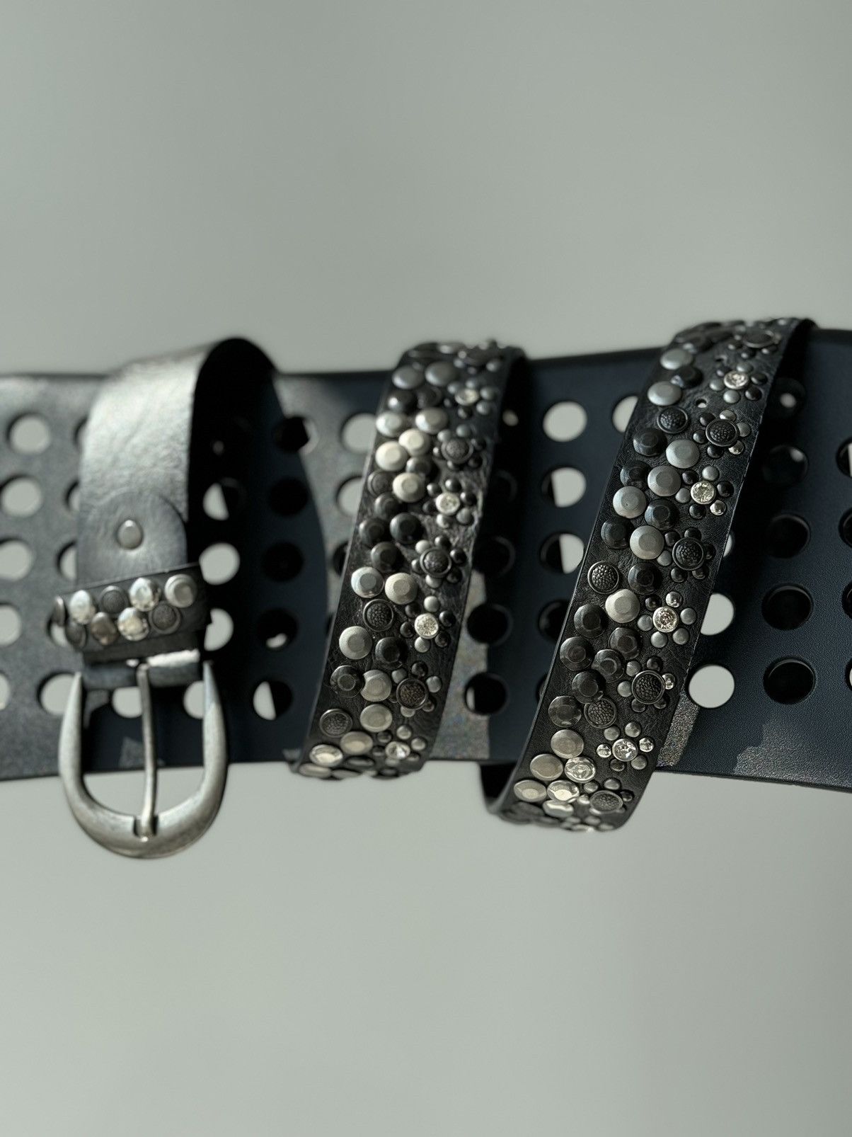 Hysteric Glamour × Japanese Brand Vintage Belts Y2K Rhinestones Punk leather belt Japanese Size ONE SIZE - 15 Thumbnail