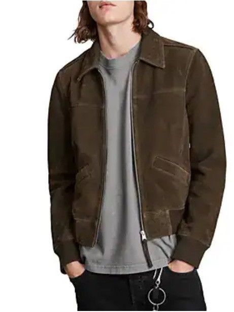 Allsaints AllSaints Suede Leather Jacket - Brown Size US S / EU 44-46 / 1 - 3 Thumbnail
