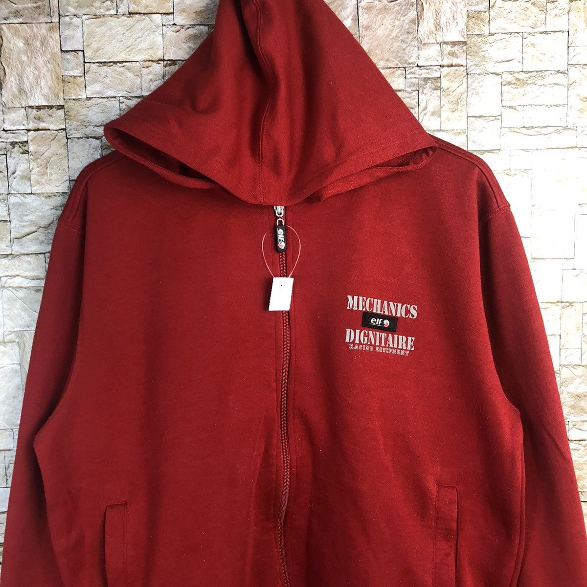 Japanese Brand ELF Red mechanic racing vintage sweatshirt Hoodie #A167 Size US M / EU 48-50 / 2 - 5 Thumbnail