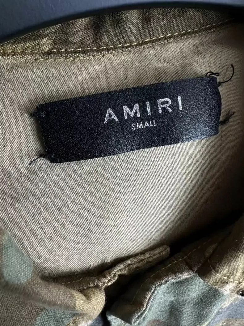 Amiri Amiri pocket stud camo distressed denim jacket Size US S / EU 44-46 / 1 - 3 Thumbnail