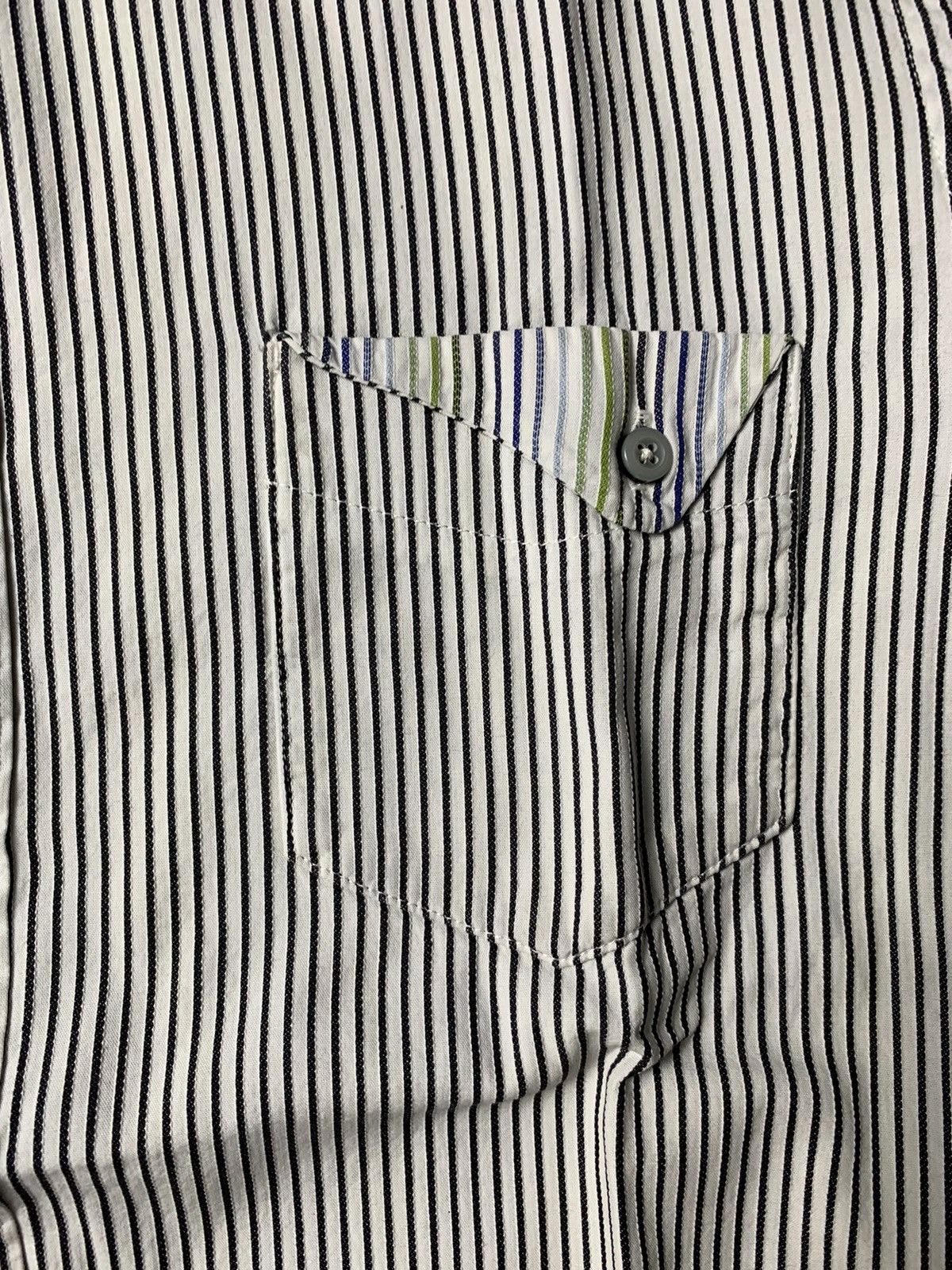 Beams Plus 2000s Japanese Brand Beams Heart Stripe Shirt Size US M / EU 48-50 / 2 - 3 Thumbnail