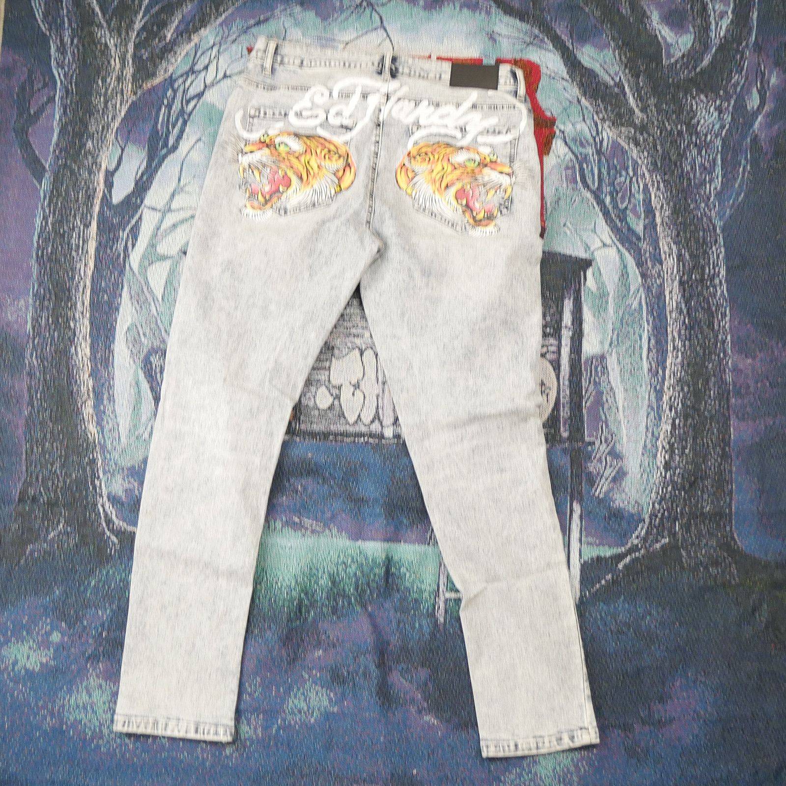 Ed Hardy Ed Hardy Screaming Tiger Slim Skinny Jeans Size US 34 / EU 50 - 3 Thumbnail