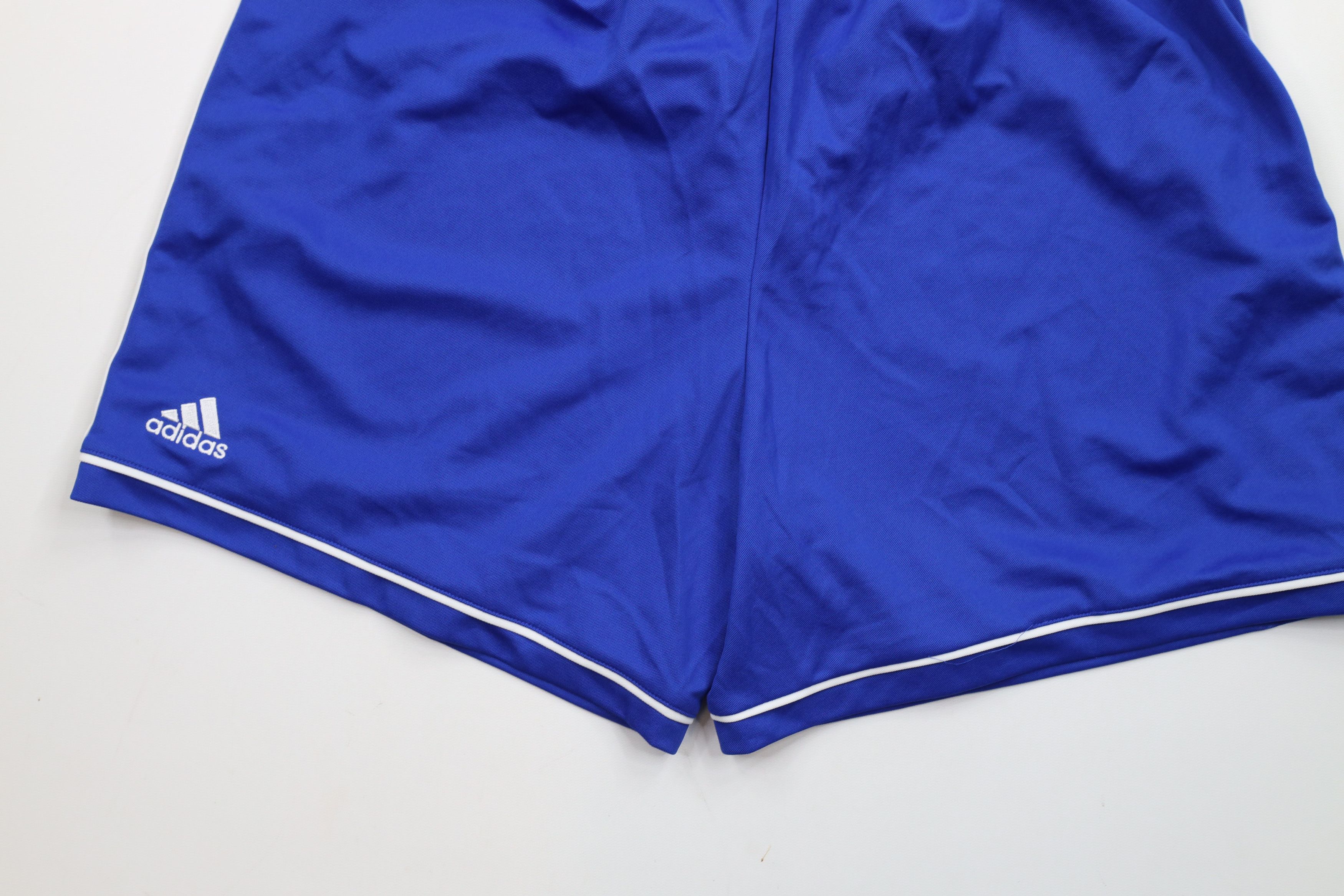 Adidas × Vintage Vintage Adidas Striped Running Soccer Shorts Royal Blue Size 34" / US 12 / IT 48 - 8 Thumbnail