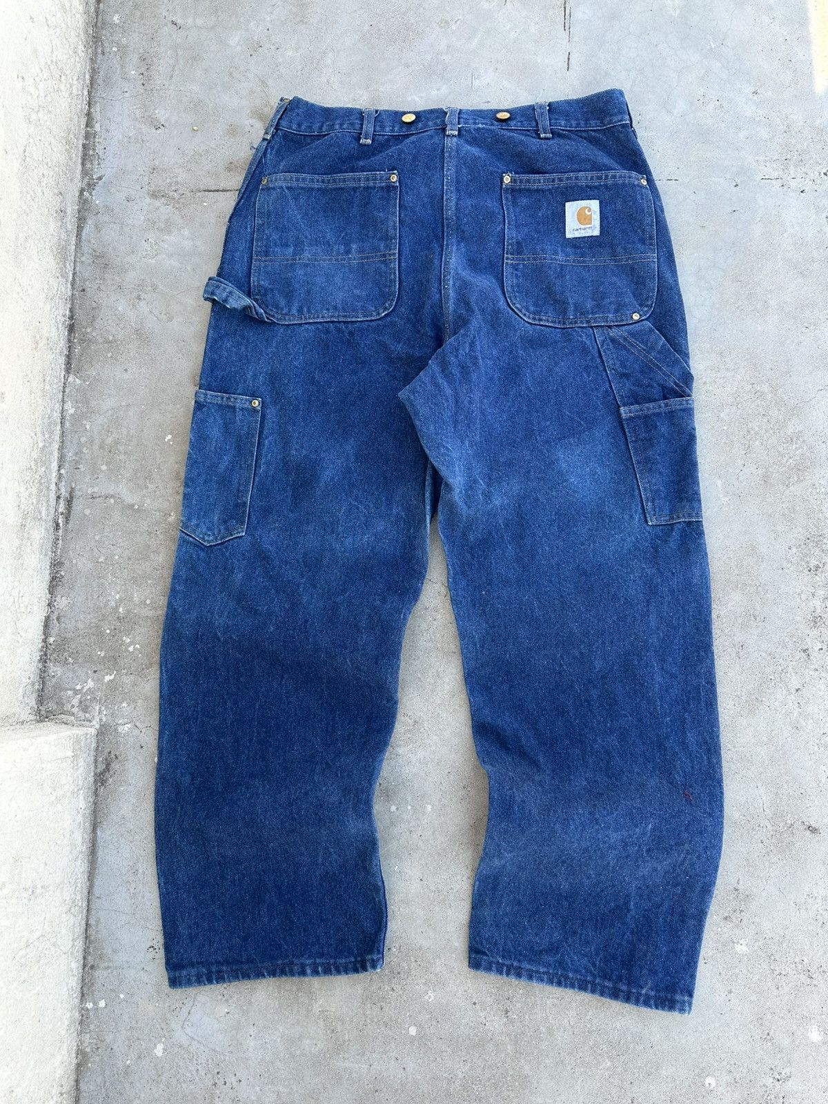 Carhartt × Vintage Vintage Carhartt Double Knee Denim Work Pants – 1980s Size US 38 / EU 54 - 7 Thumbnail