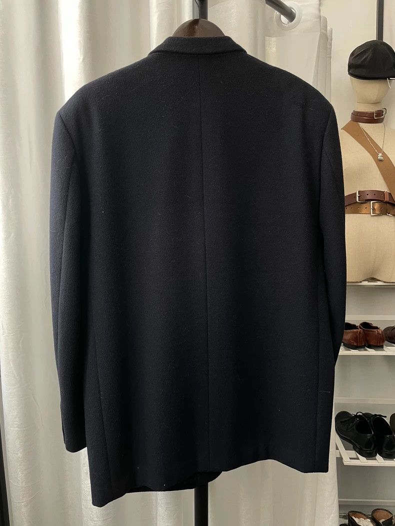 Comme des Garcons Comme des Garçons Blue and black wool casual tapered jacket Size US M / EU 48-50 / 2 - 2 Thumbnail