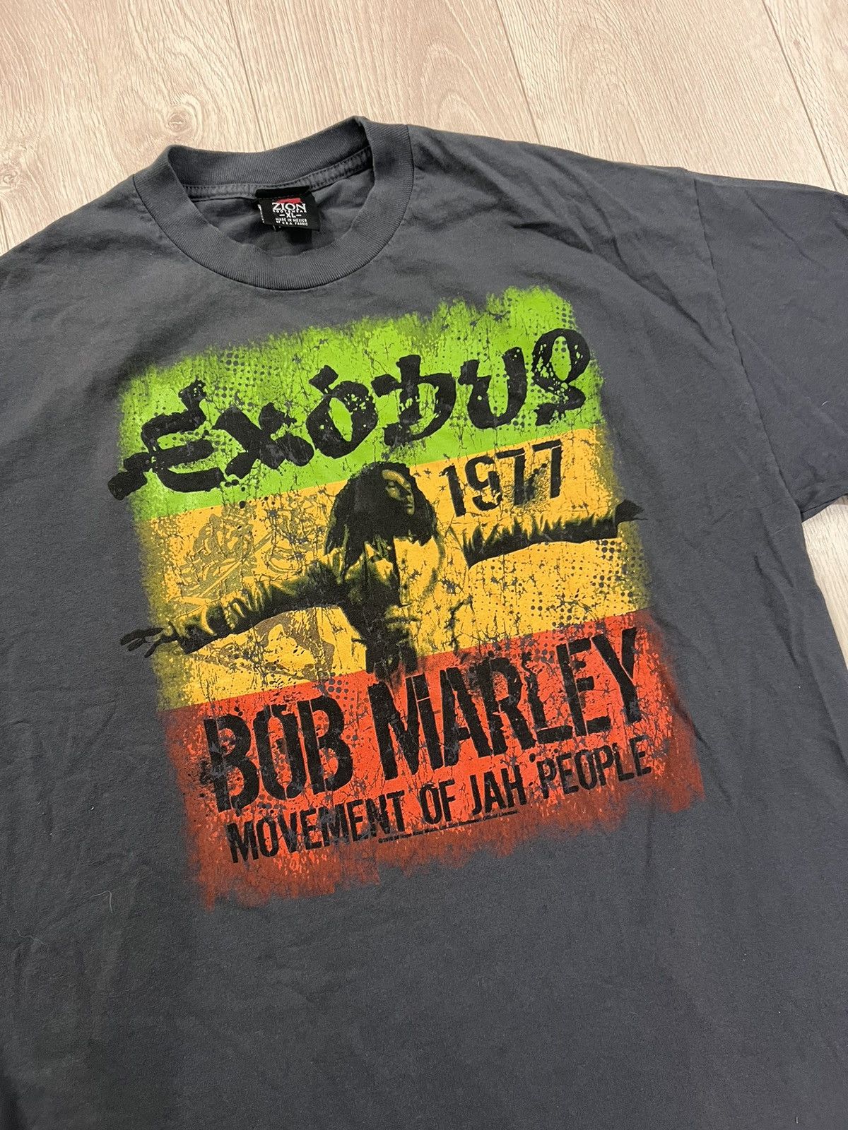 Bob Marley Shirt Mens M Medium White Short Sleeve Zion Rootswear