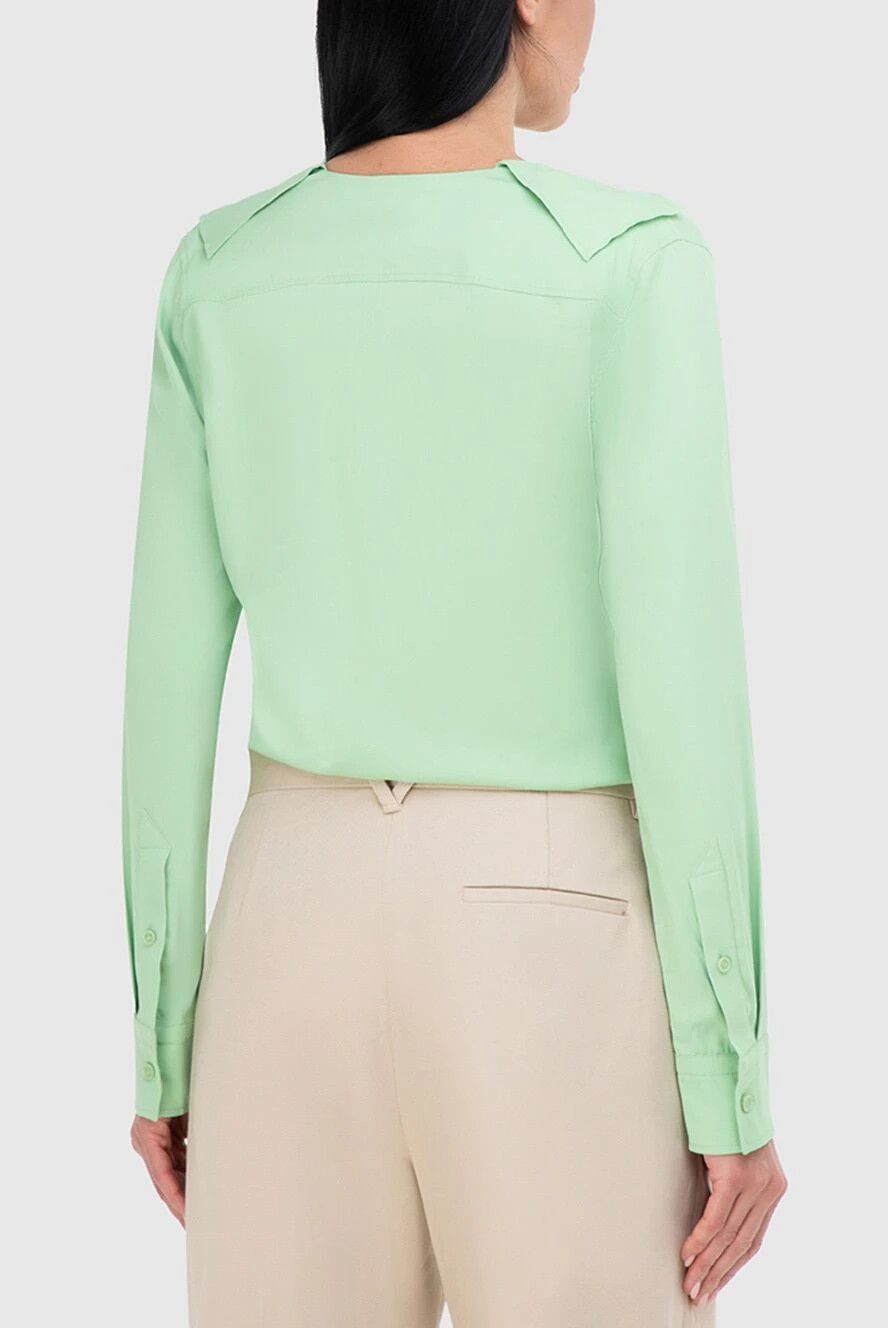 Bottega Veneta o1y0725 Solid Color Shirt in Light Green Size M / US 6-8 / IT 42-44 - 4 Thumbnail