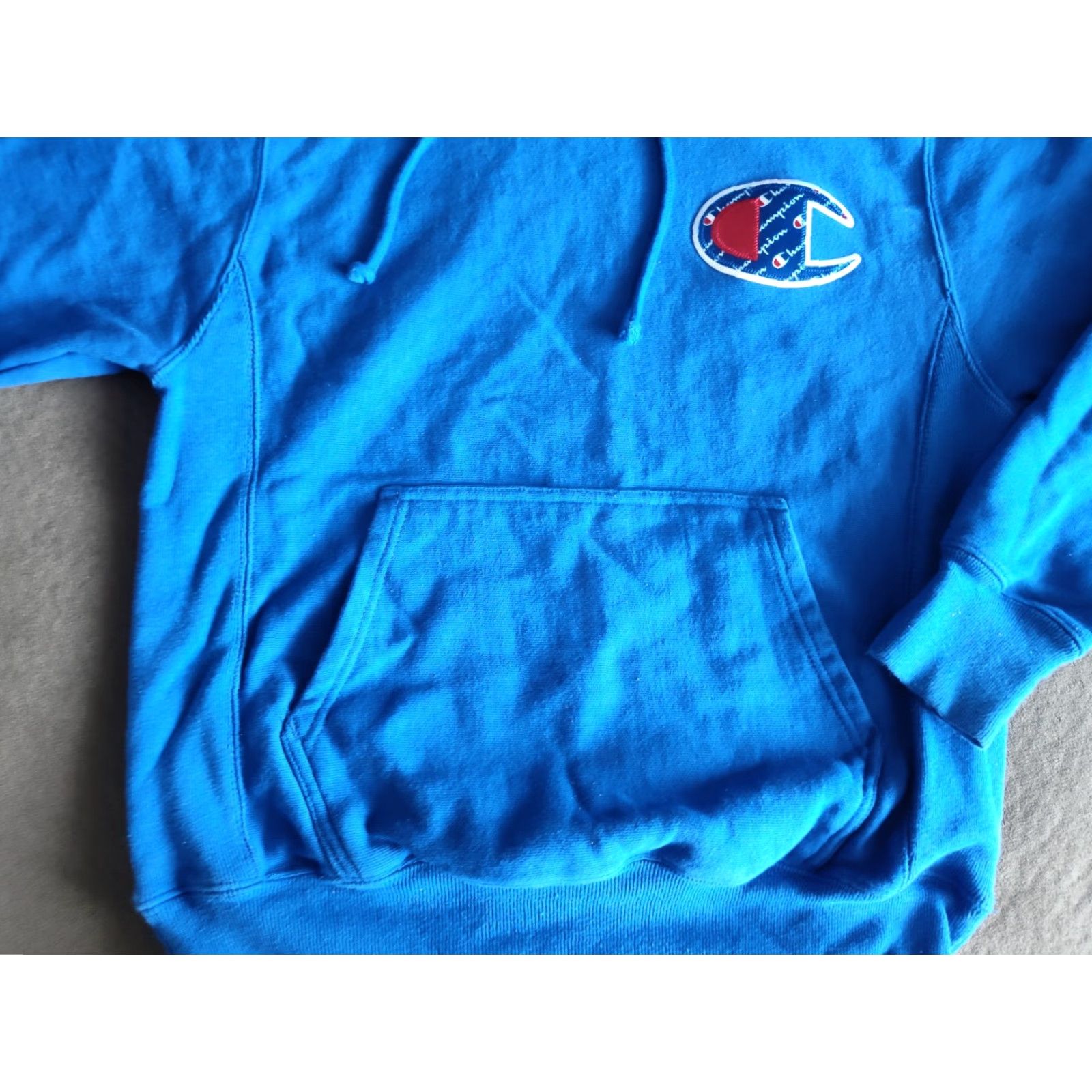 Champion VINTAGE Champion Hoodie Mens S Blue Reverse Weave Pullover Big Logo 90s Athleisure Size US S / EU 44-46 / 1 - 5 Thumbnail