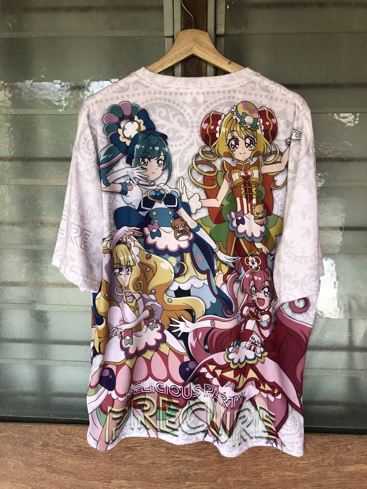 Anime Vintage Cospa Anime Delicious Party Pretty Cure Double Tee Size US XL / EU 56 / 4 - 8 Thumbnail