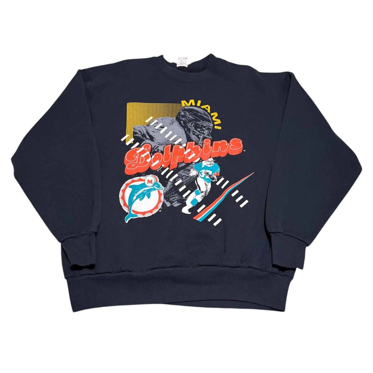 Vintage FOTL Miami Dolphins Football NFL Sweatshirt Adult XL
