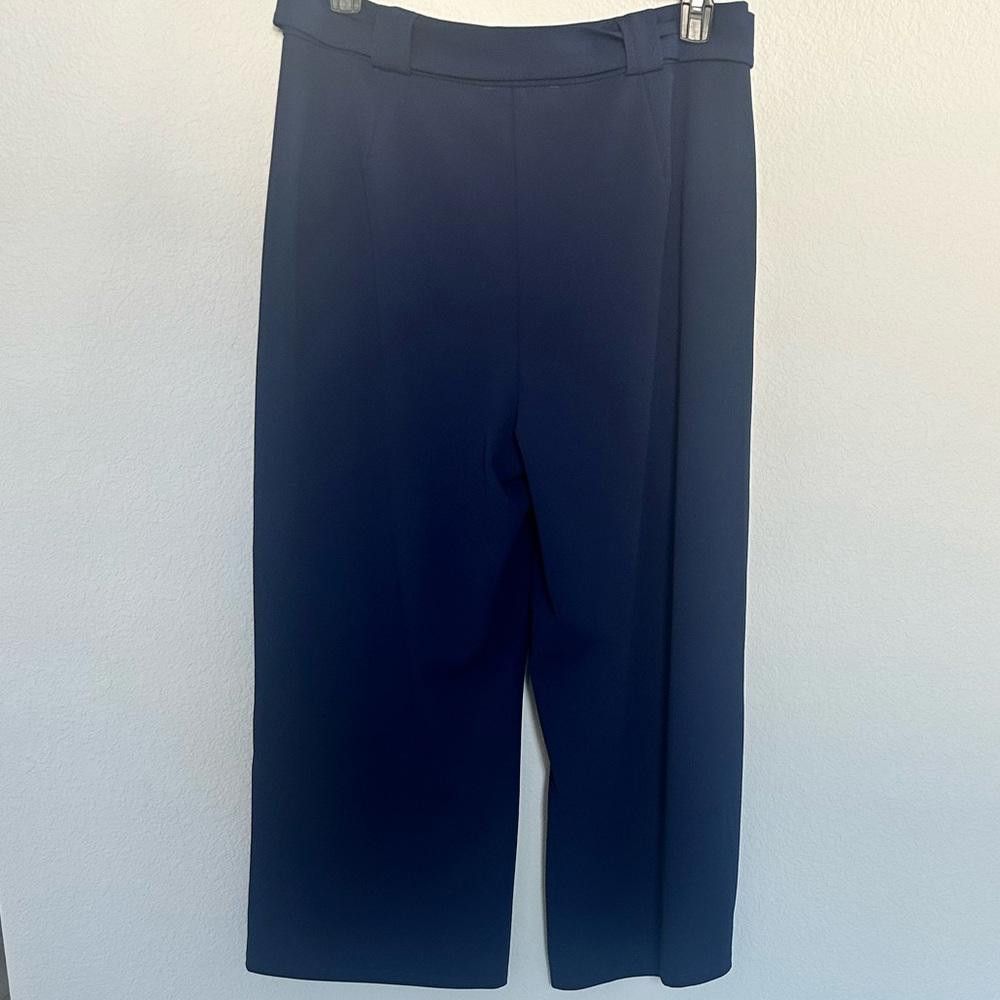 Michael Kors MICHAEL Michael Kors Side-Snap Crop Pants Navy Blue Medium Size 32" / US 10 / IT 46 - 6 Thumbnail