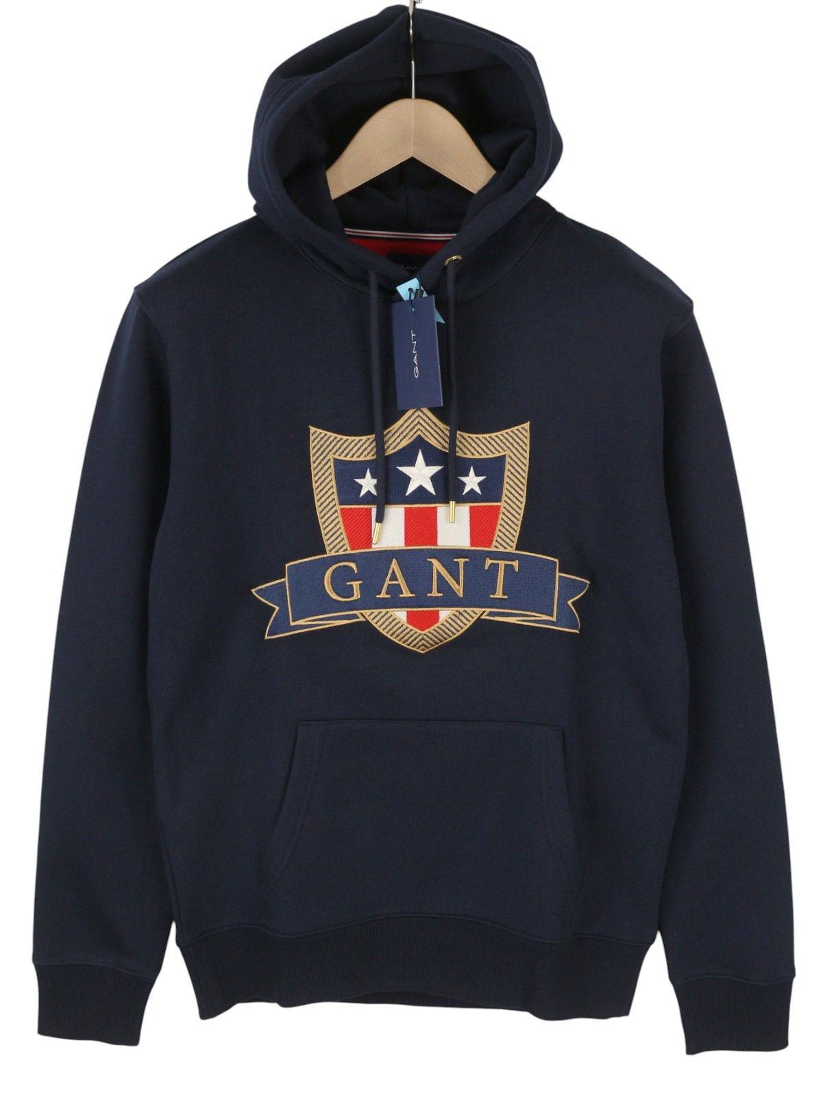 Gant BANNER SHIELD M Evening Blue Logo Hoodie 87237 Size US M / EU 48-50 / 2 - 1 Thumbnail