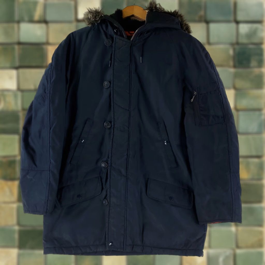 Sears VINTAGE Sears Jacket 70s N-3B Snorkle Parka Blue Talon Zipper Mens 44 Reg Jacket Men Blue N-3B Military 70s Sears Mens 44 Reg Size US S / EU 44-46 / 1 - 1 Thumbnail