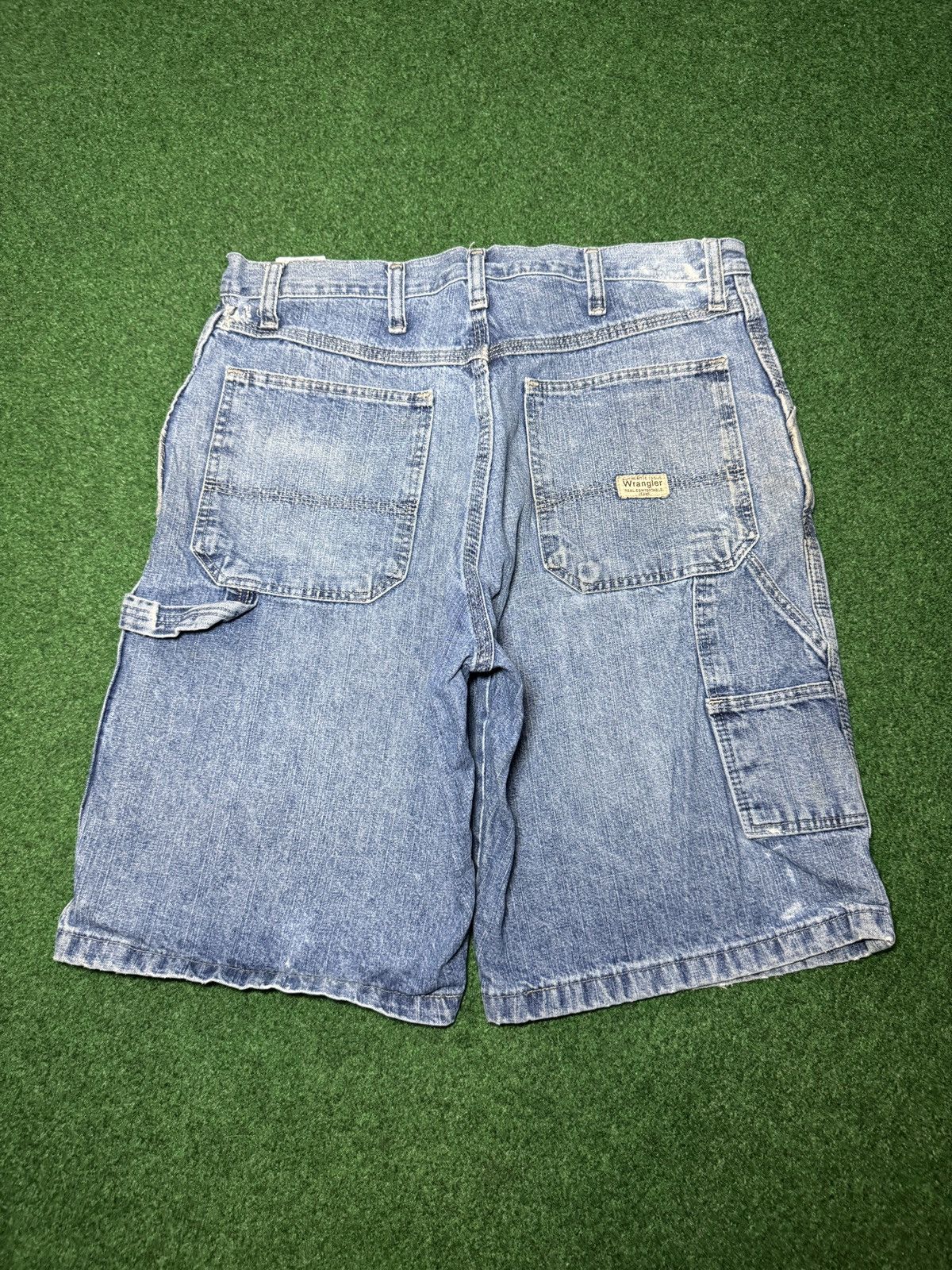 Wrangler Y2K Carpenter Baggy Light Wash Jorts Skater Denim Shorts Size US 34 / EU 50 - 1 Thumbnail