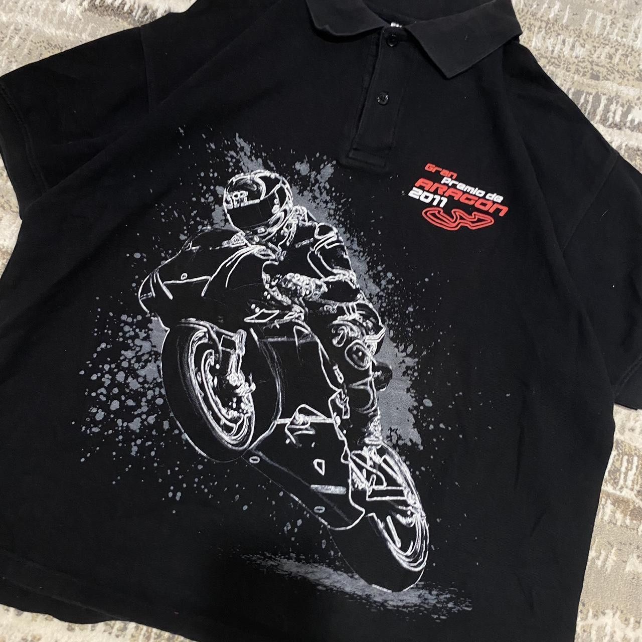 Japanese Brand 00s Motorbike Polo Tee Black Size US L / EU 52-54 / 3 - 2 Thumbnail