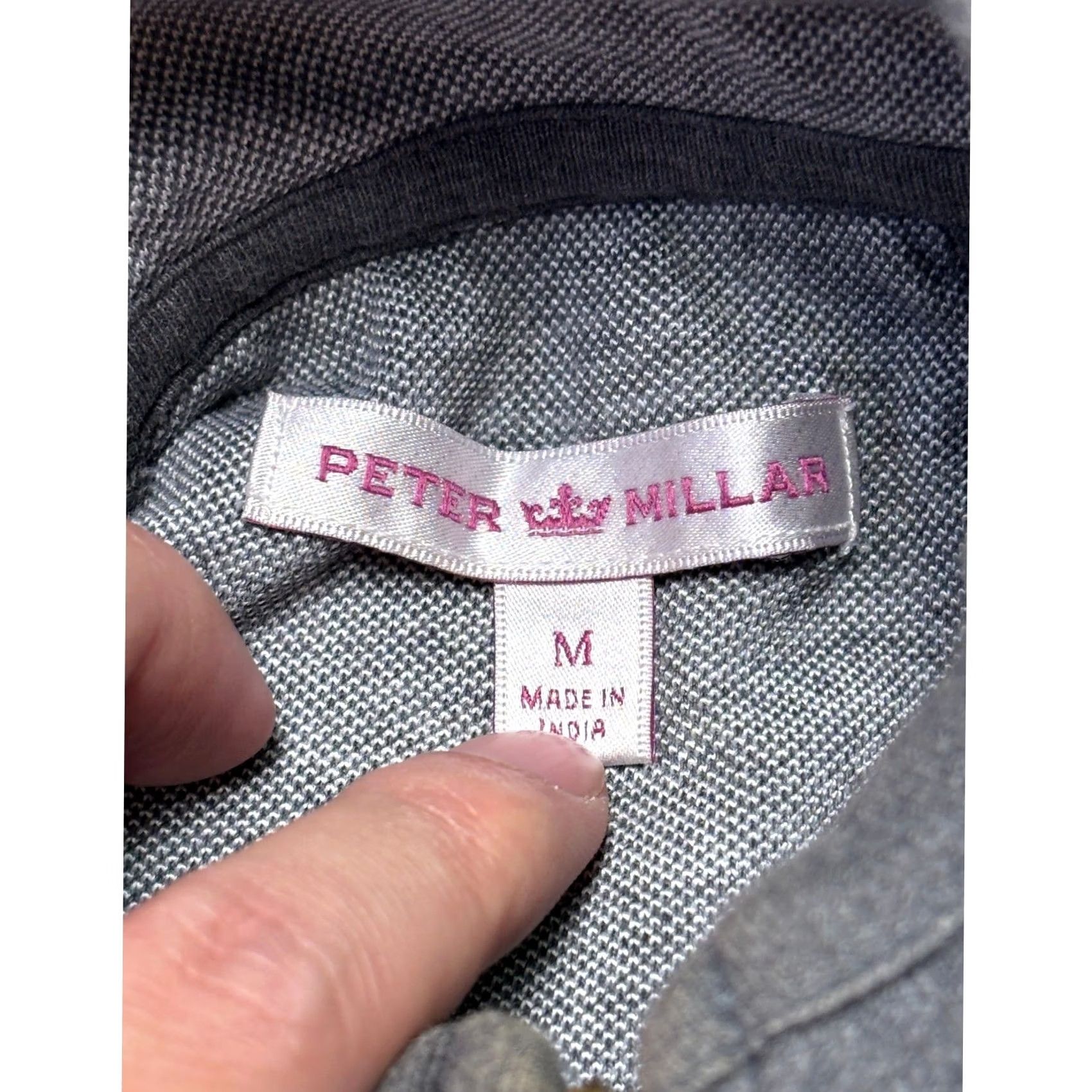 Peter Millar Peter Millar Jacket Womens Size M Gray Quarter Zip Track V Logo Size M / US 6-8 / IT 42-44 - 3 Thumbnail