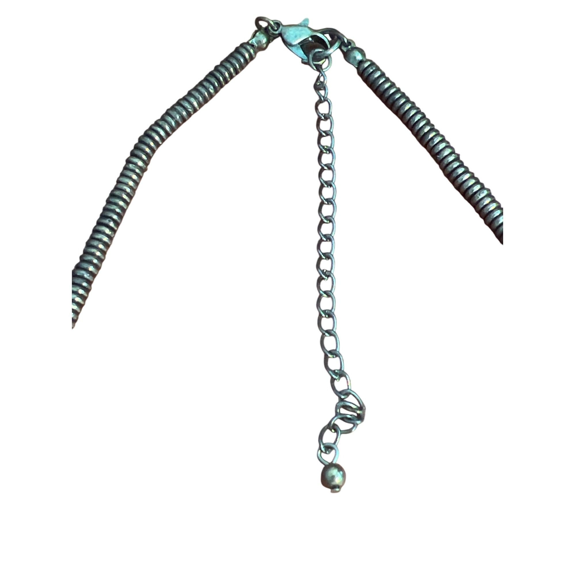 Other Bohemian Vintage Style Statement Necklace Brass Tone Blue En Size ONE SIZE - 4 Thumbnail