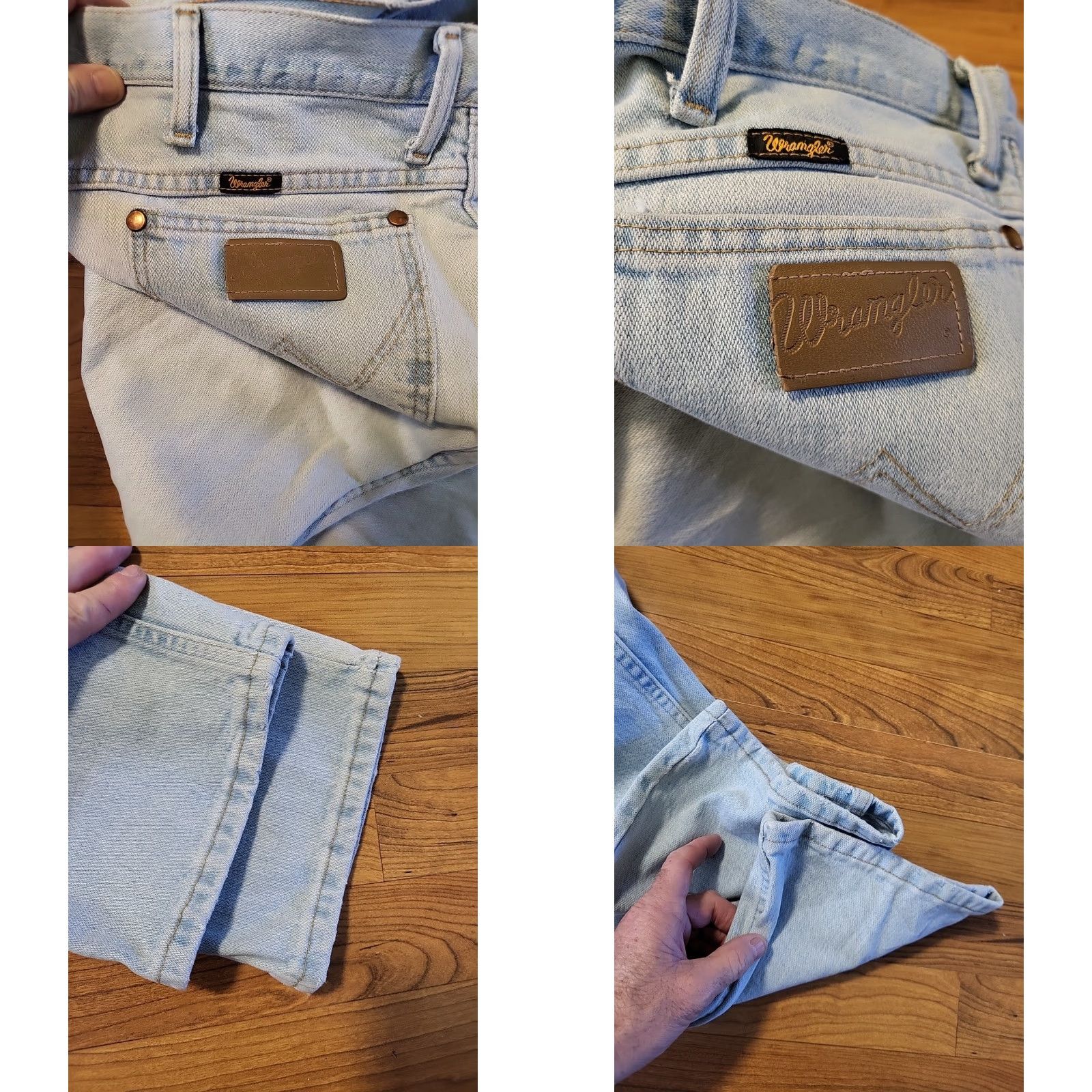 Wrangler VINTAGE Wrangler Jeans 936GBH Mens Regular 35x30 Blue 1990s Western Cowboy Cotton Jeans Size US 35 - 9 Thumbnail