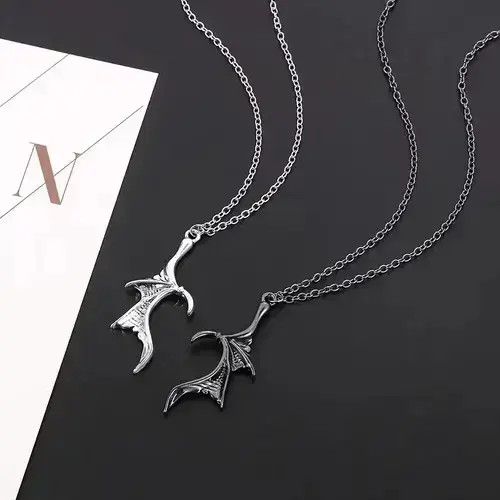 Jewelry Gothic Punk Devil Wings Couple Necklace Size ONE SIZE - 4 Thumbnail