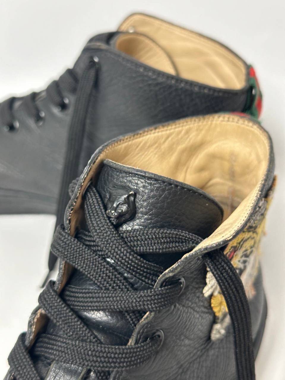 Gucci Gucci Tiger Head Leather High-Top Shoes Size US 8.5 / EU 41-42 - 13 Thumbnail